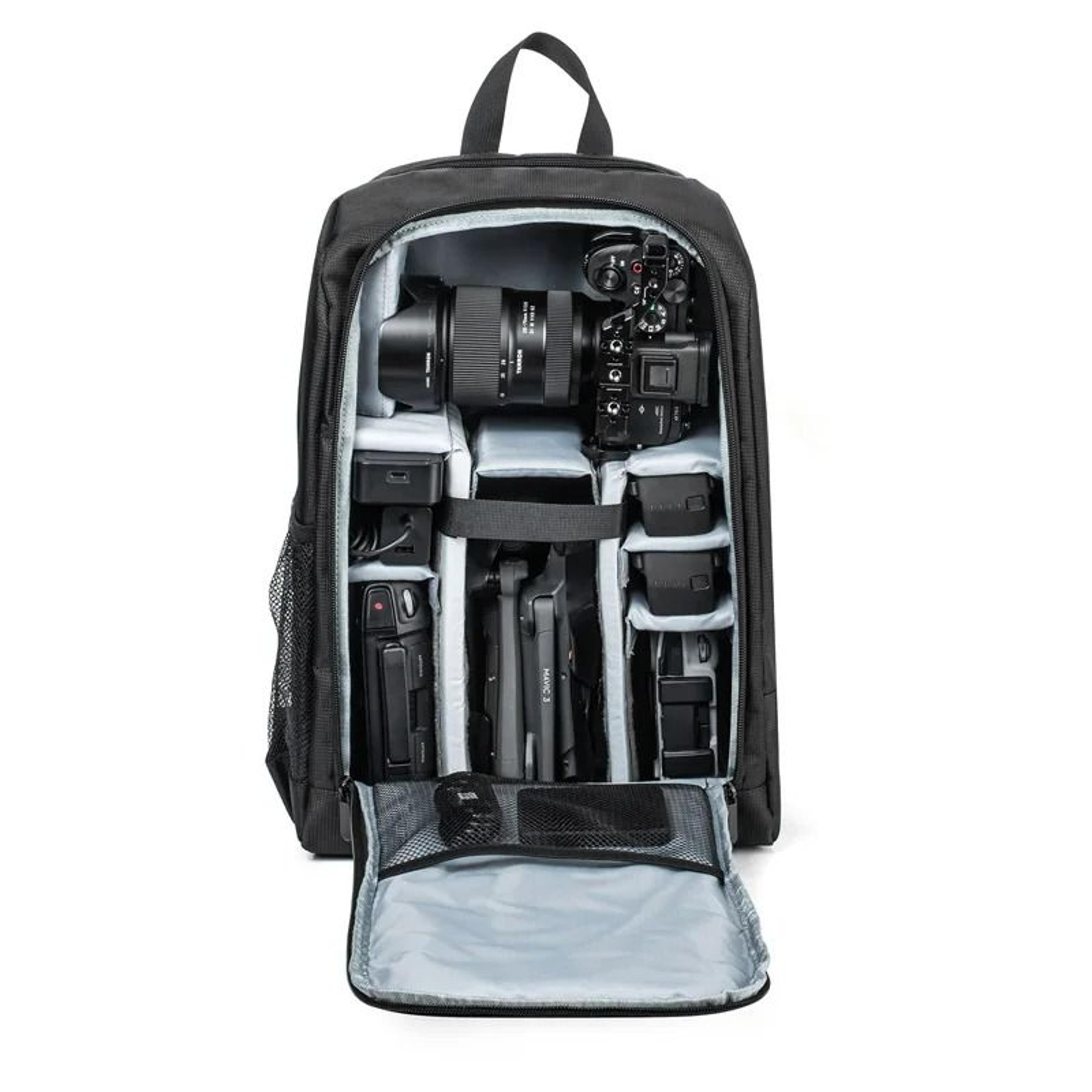 multi-function outdoor travel backpack & carrying case with diy customizable liner for dji mavic 3 series