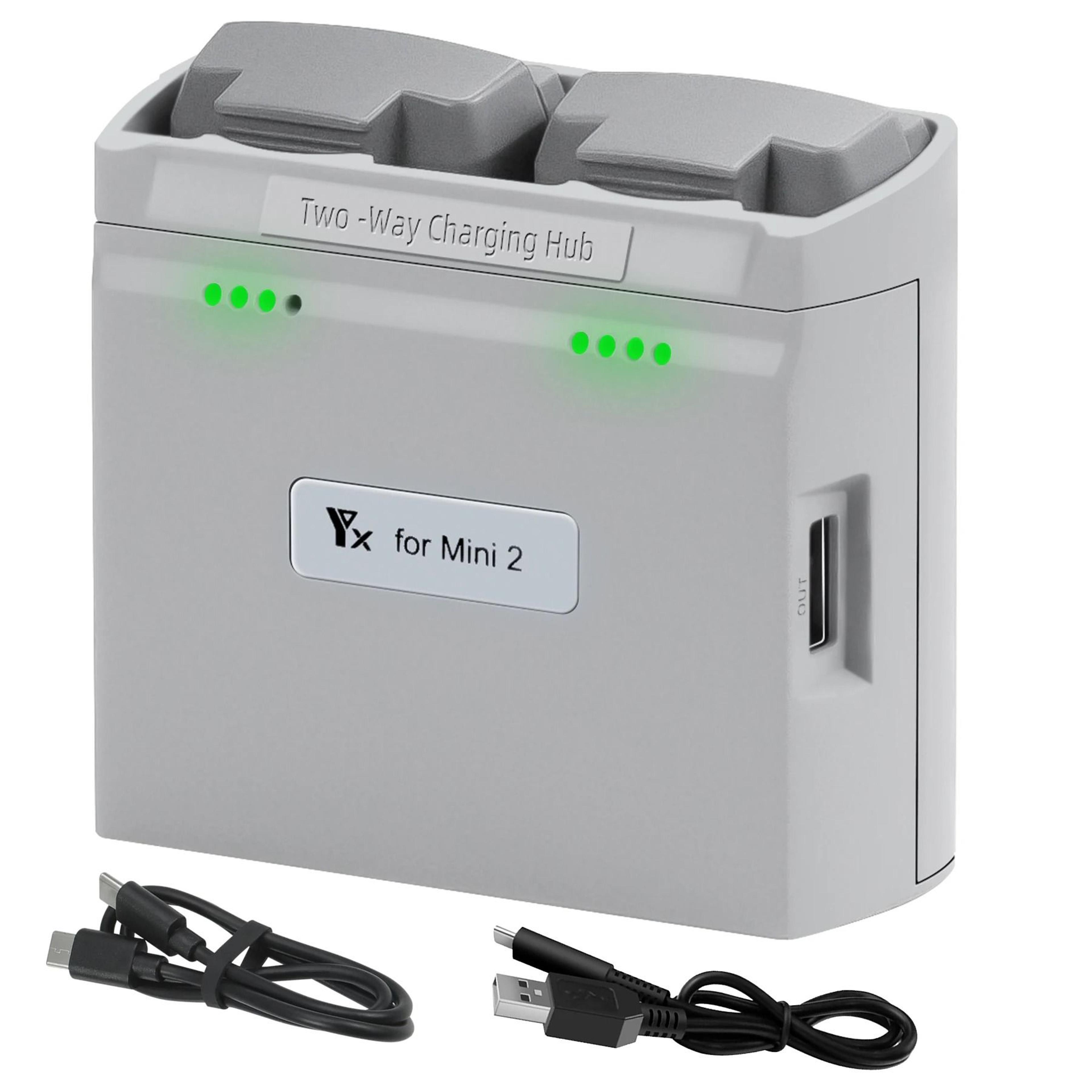 3-in-1 fast battery charging hub & power bank charger for dji mini 2 se, mini 2 & mini 4k