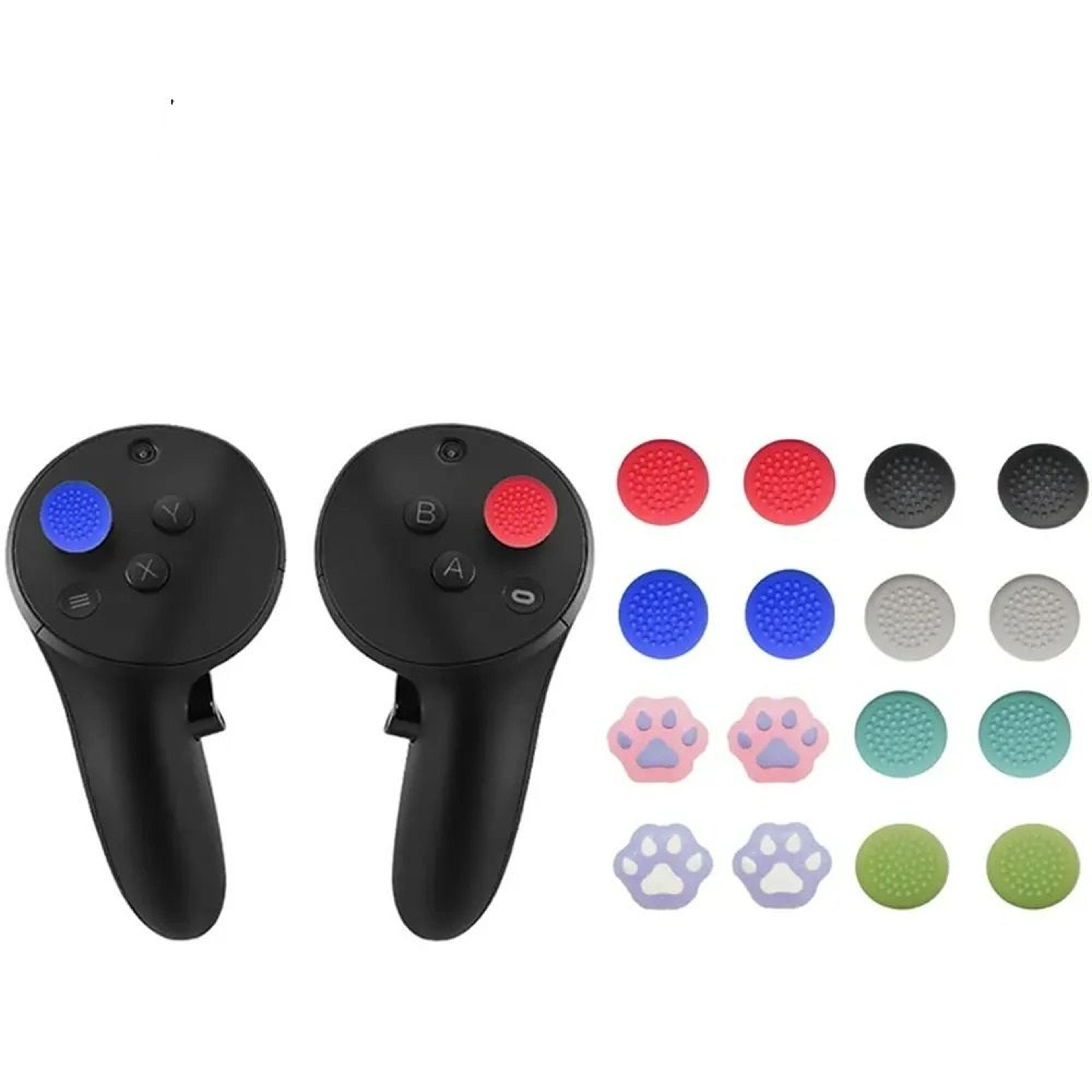 anti-skid silicone thumb stick rocker caps & controller grip sleeves set for meta quest 3