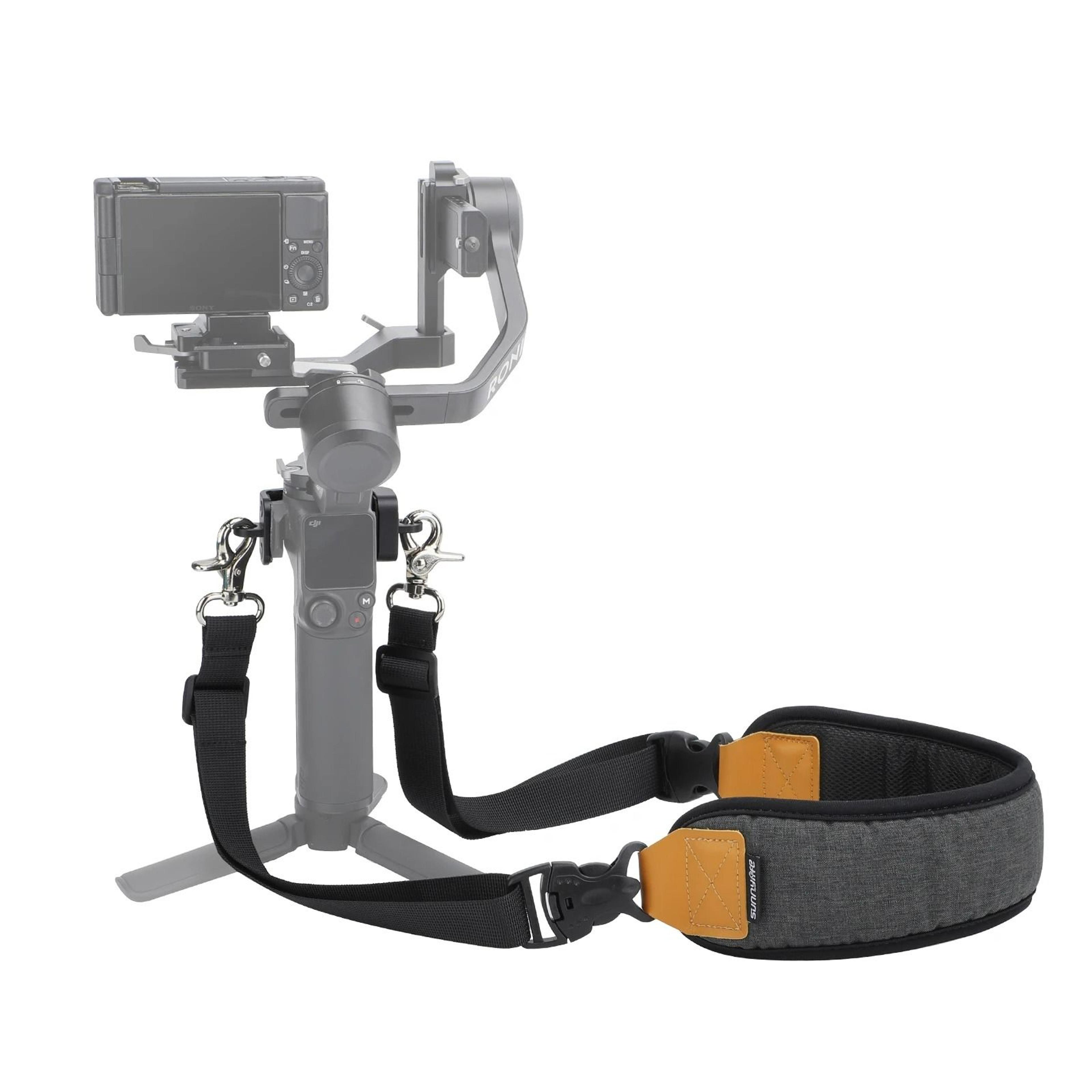 adjustable dual-hook shoulder & neck strap stress reliever lanyard for dji rs 3 mini