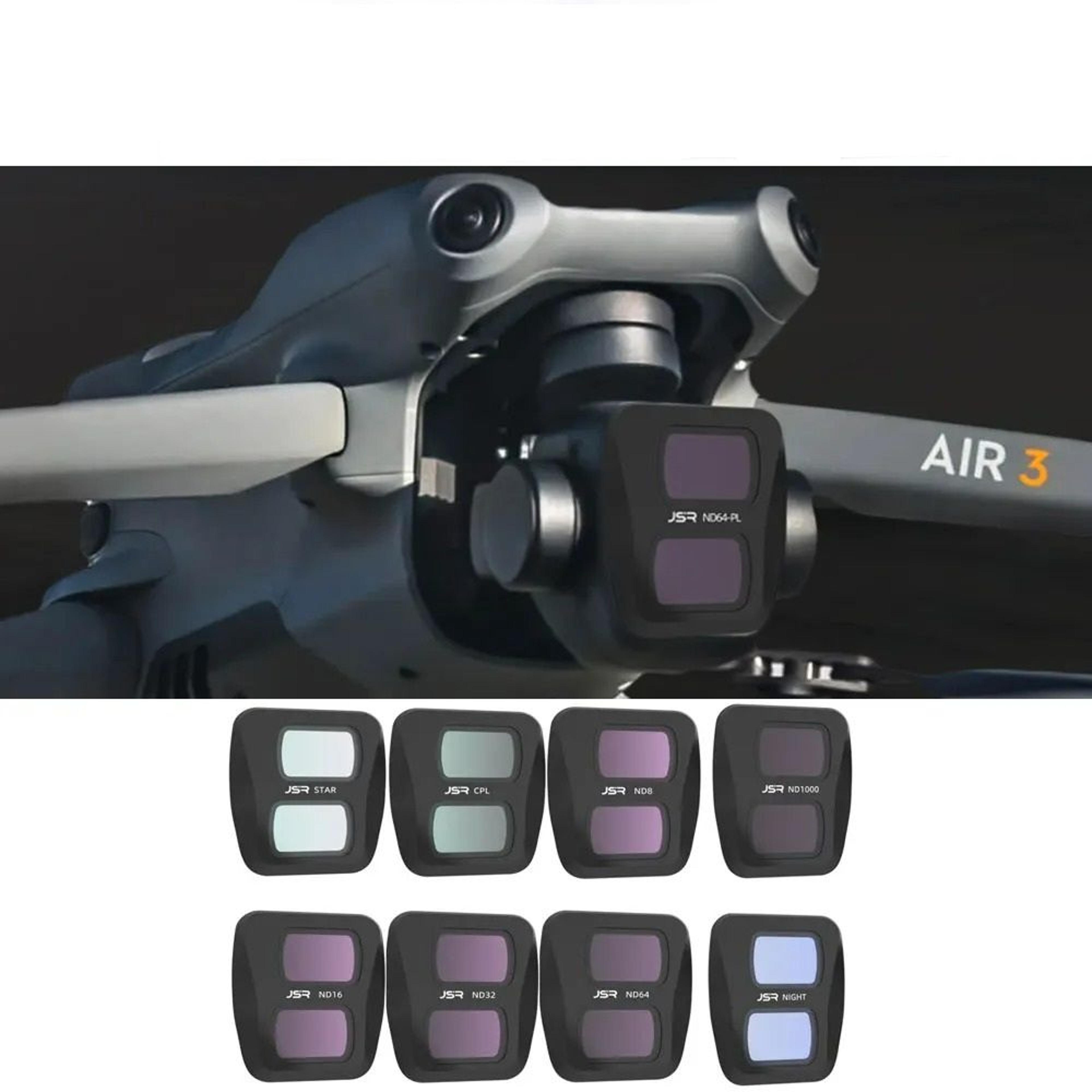 hd optical glass camera lens filters set for dji air 3 / mavic air 3