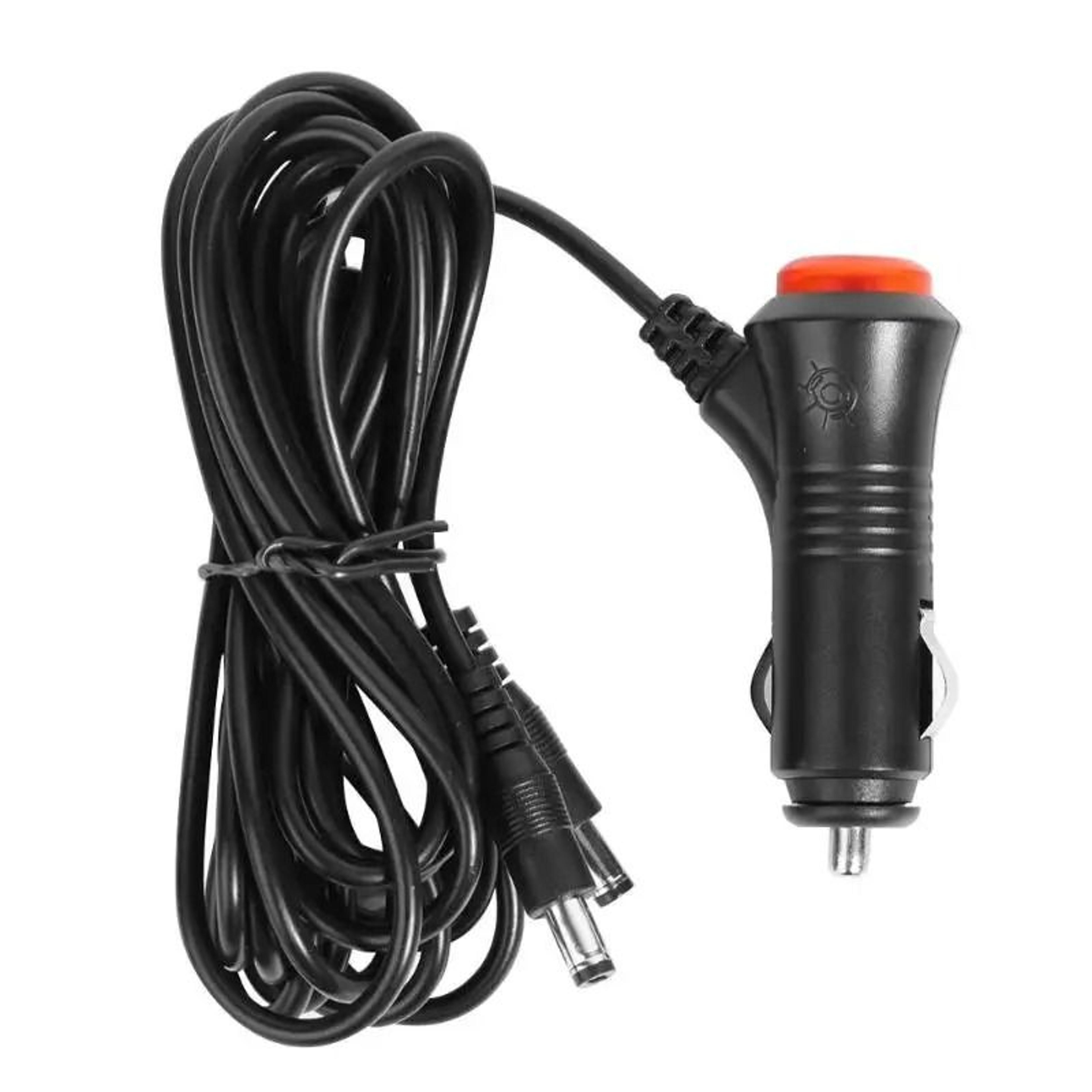 10 ft (3 m) 12v/24v car cigarette lighter extension cable with dc 5.5mm x 2.1mm plug & power switch