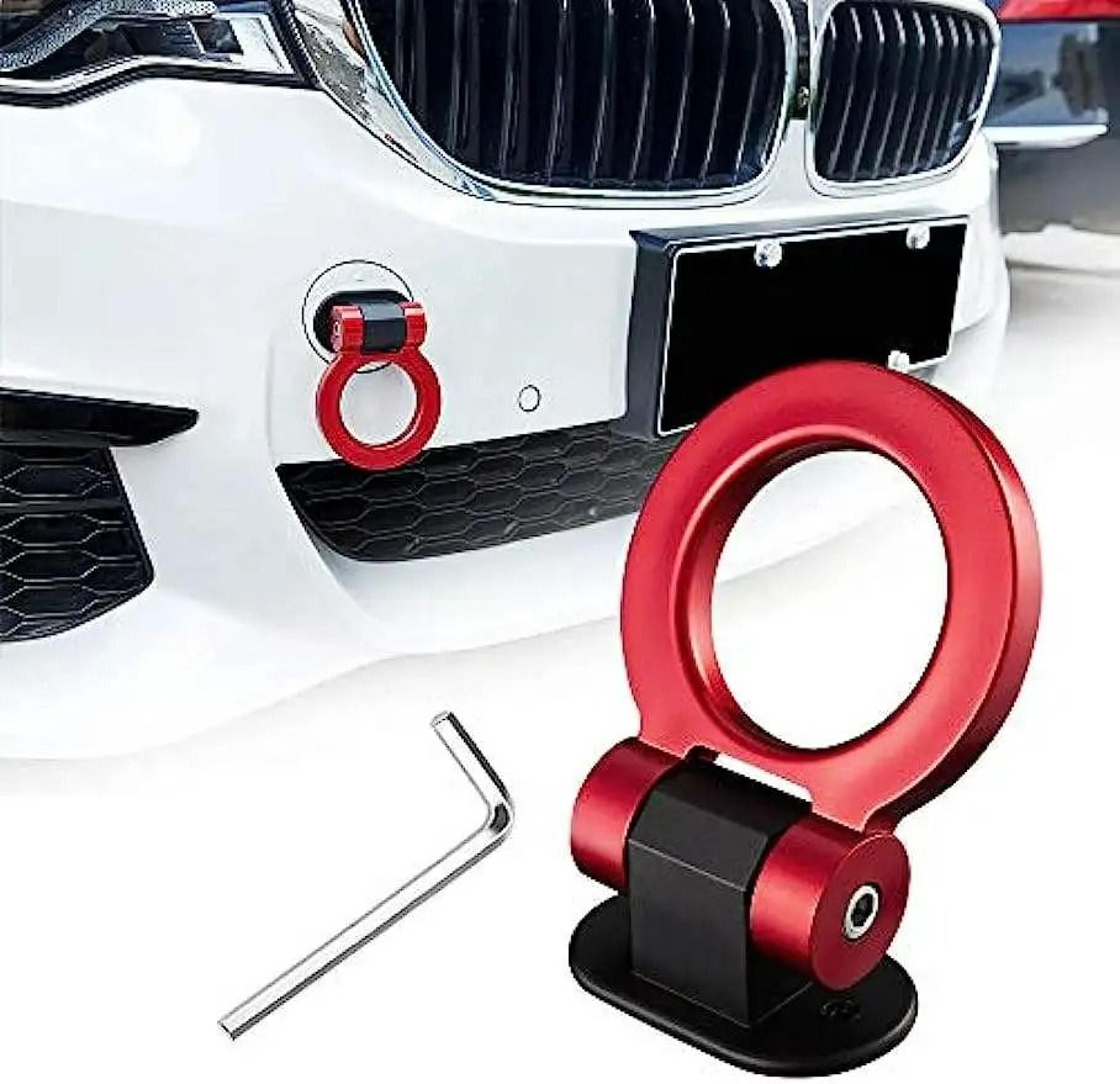 universal round bumper tow hook & tow strap decorative modification kit