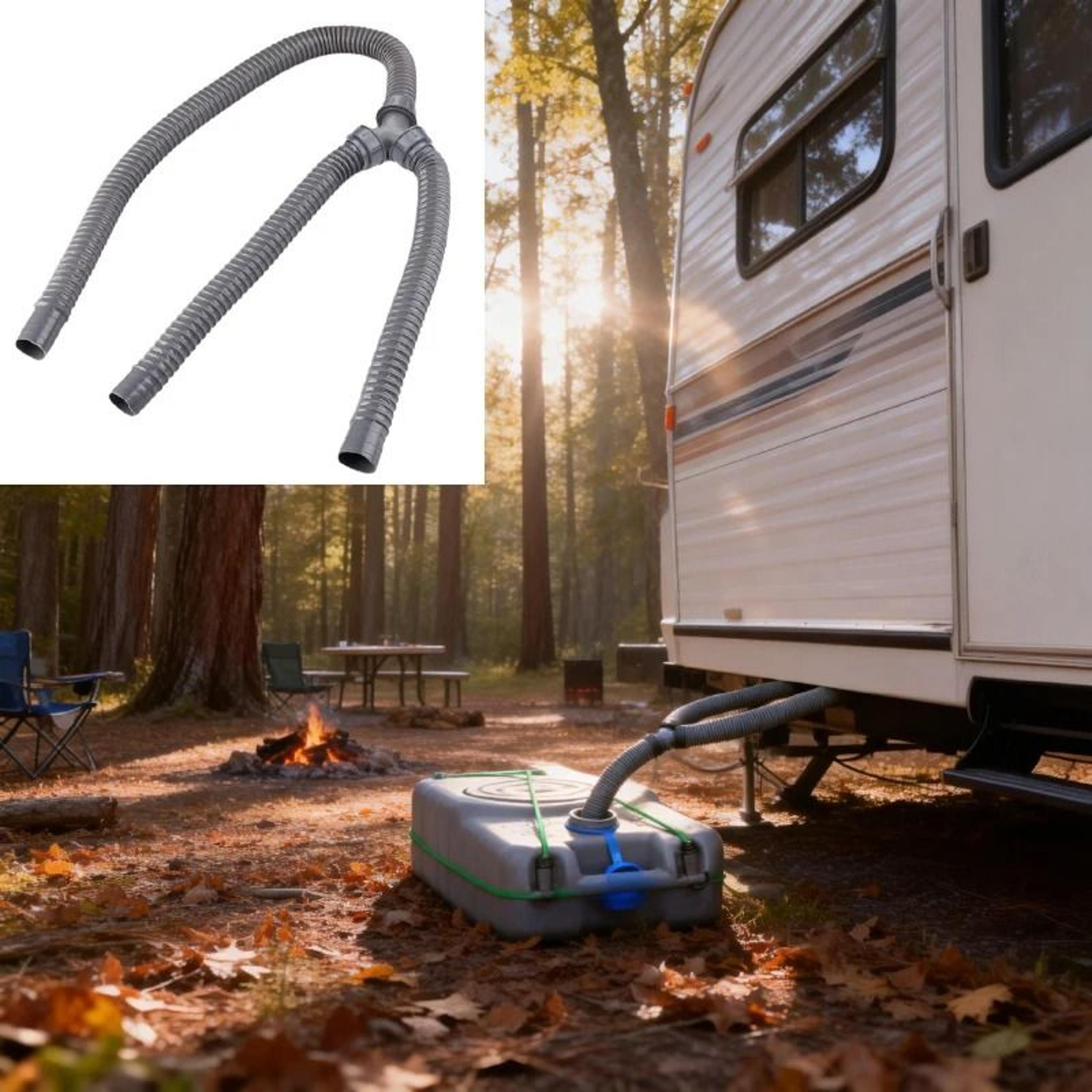 motorhome & rv kitchen sink y-pipe double drain hose connector