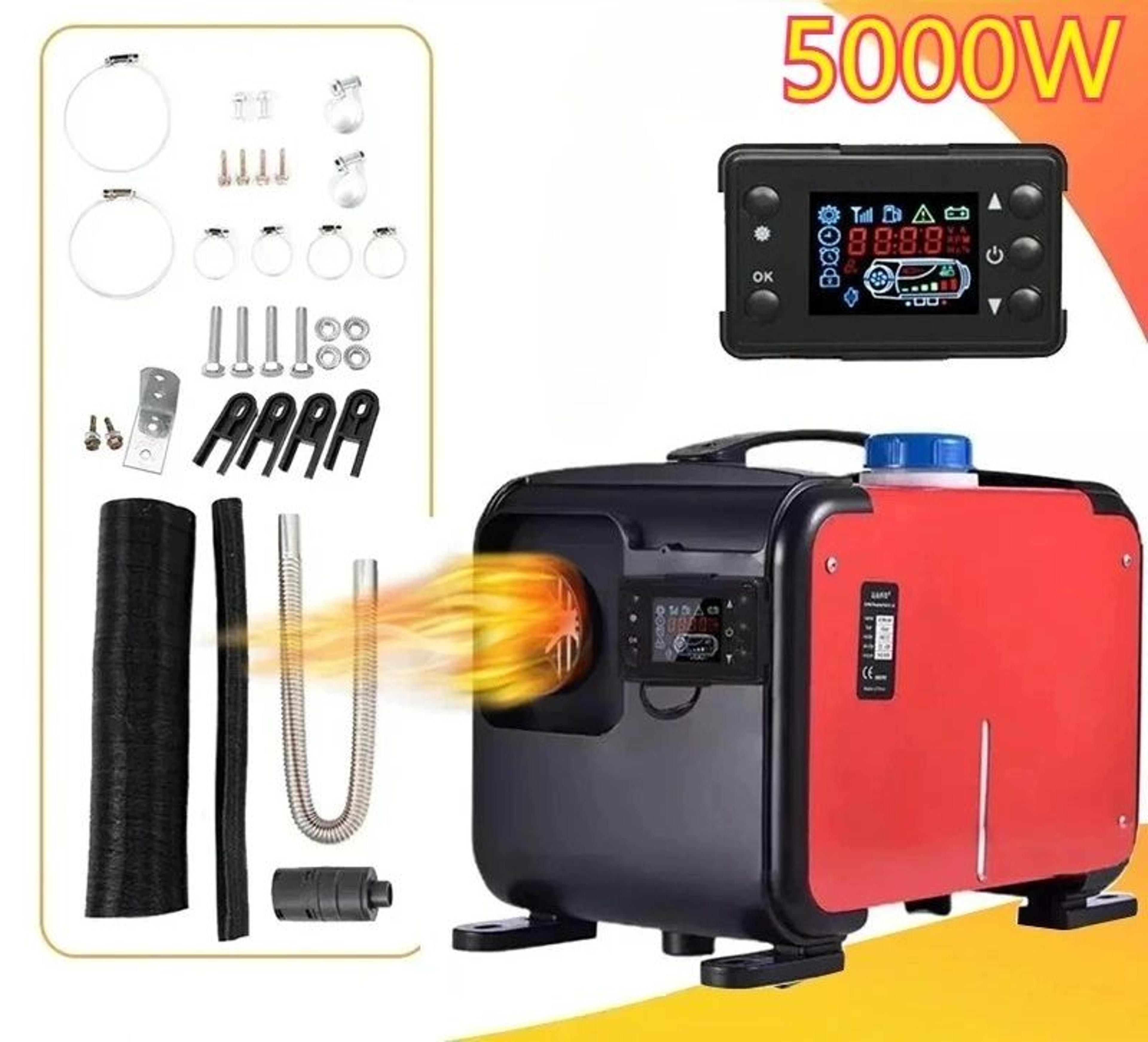 3-in-1 universal diesel auxiliary air parking heater (5 kw, remote control)