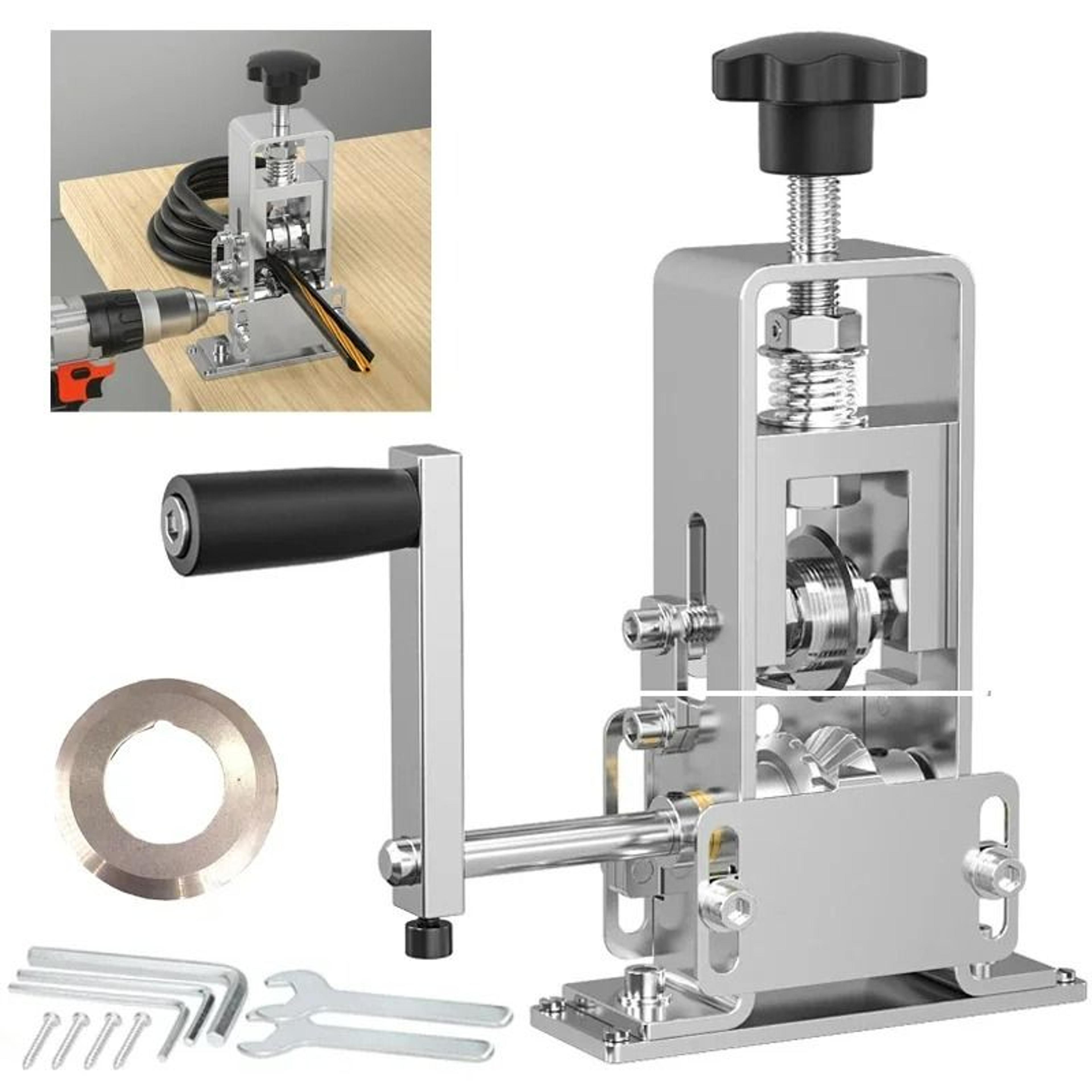 portable manual wire stripper machine with hand crank