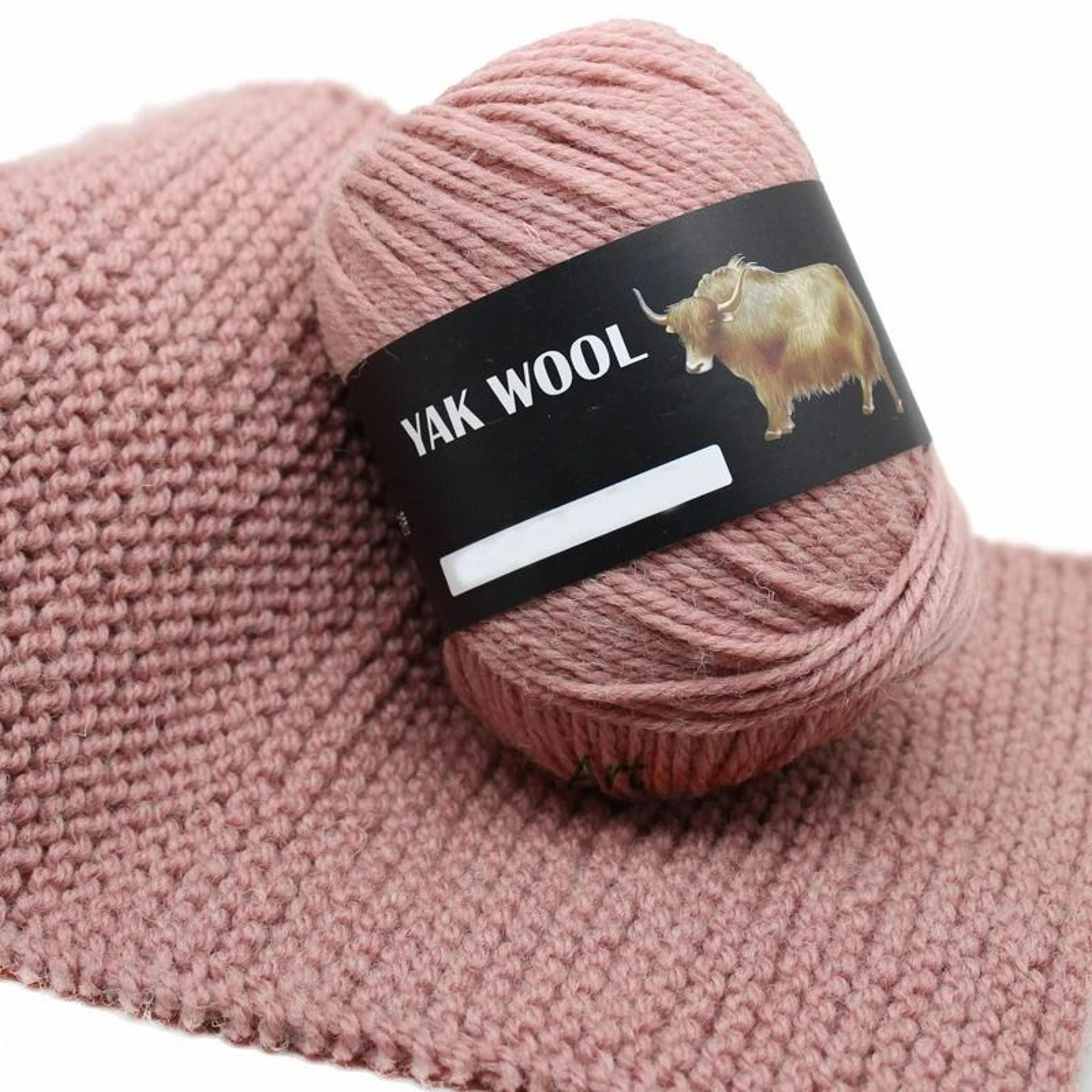3-strand yak down medium-thick wool yarn ball