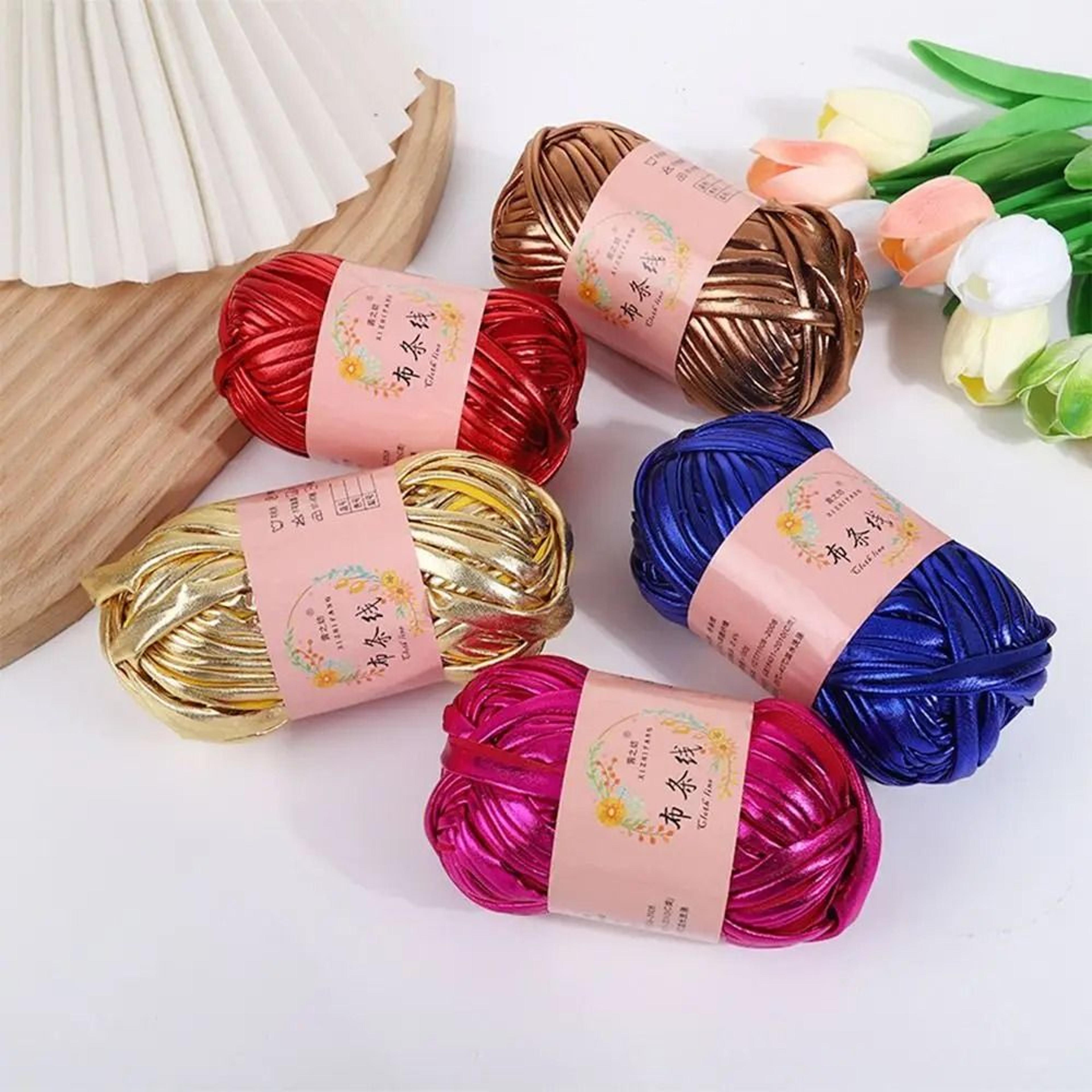 elite 0.22 lb imitation leather shiny crochet yarn ball