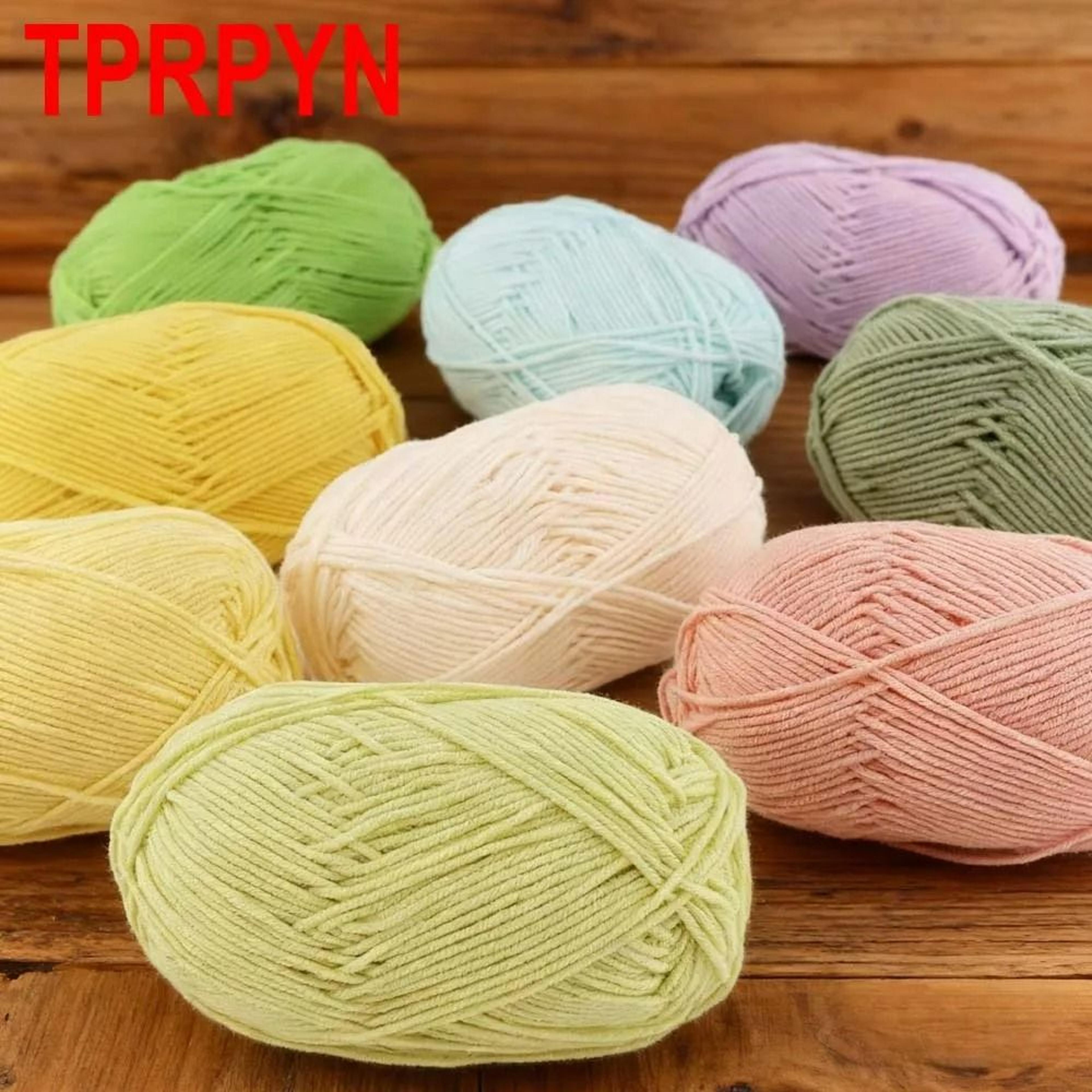 0.11 lb soft milk cotton & acrylic knitting yarn ball