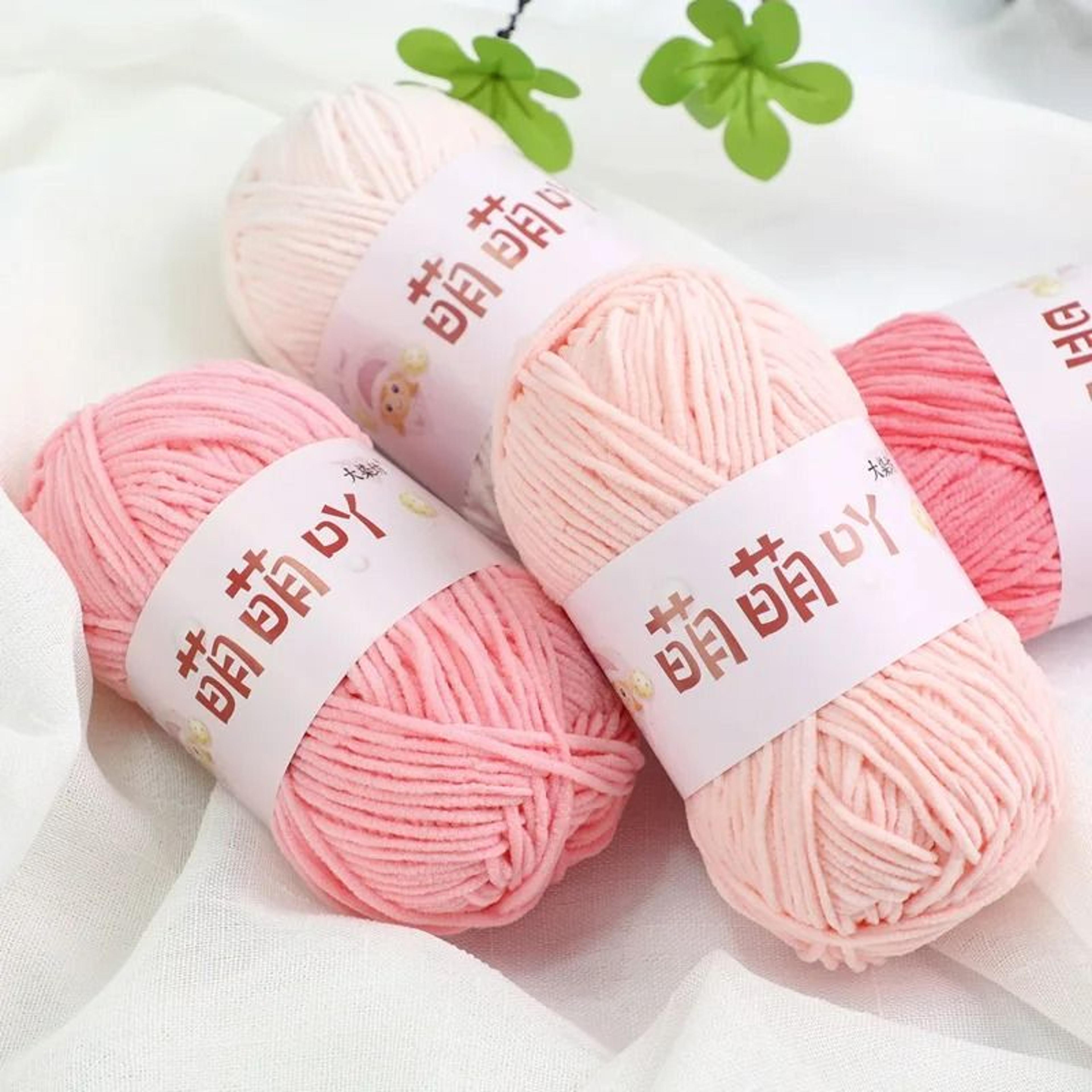 0.09 lb thin chenille velvet knitting & crochet yarn