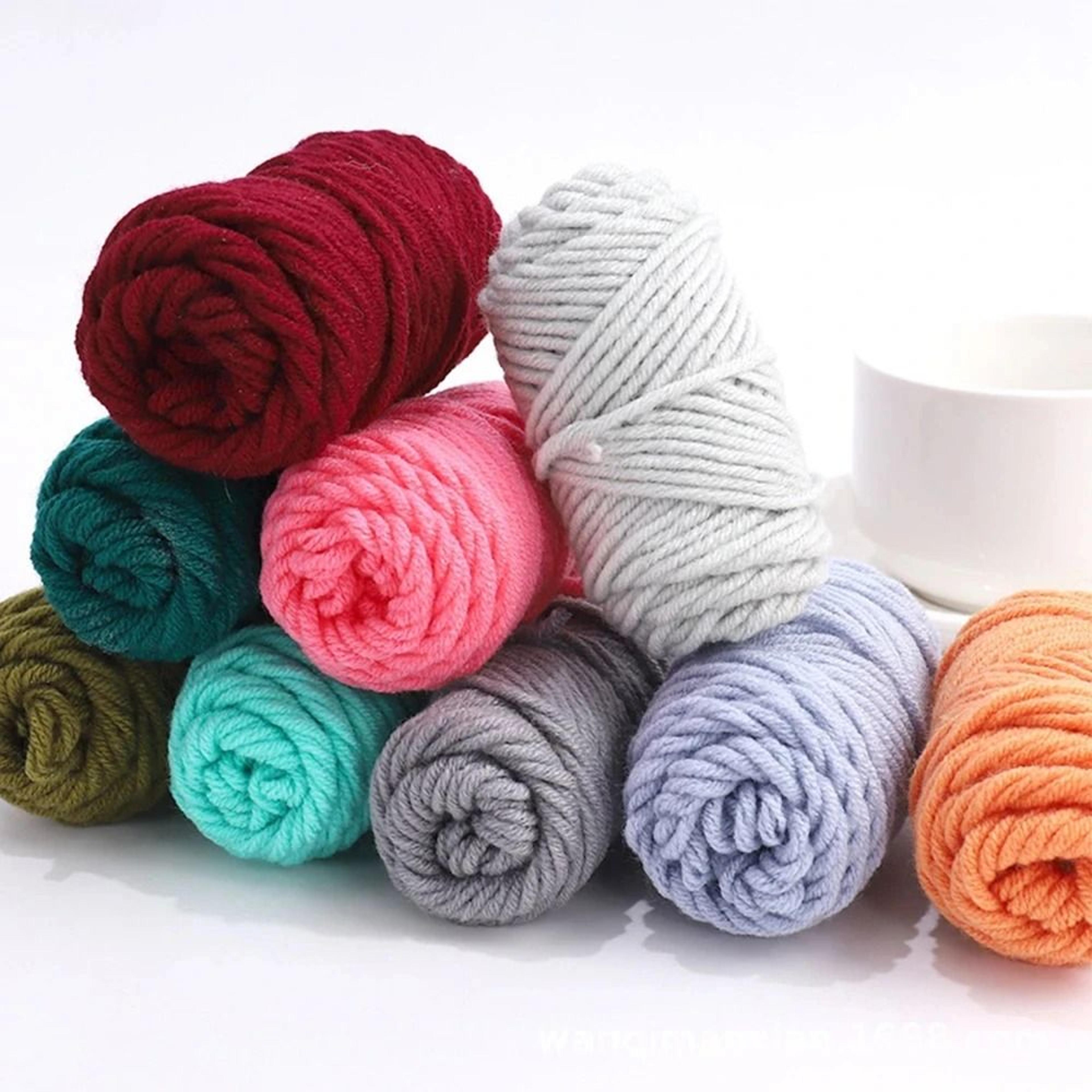 10-color wool yarn rolls punch needle embroidery set