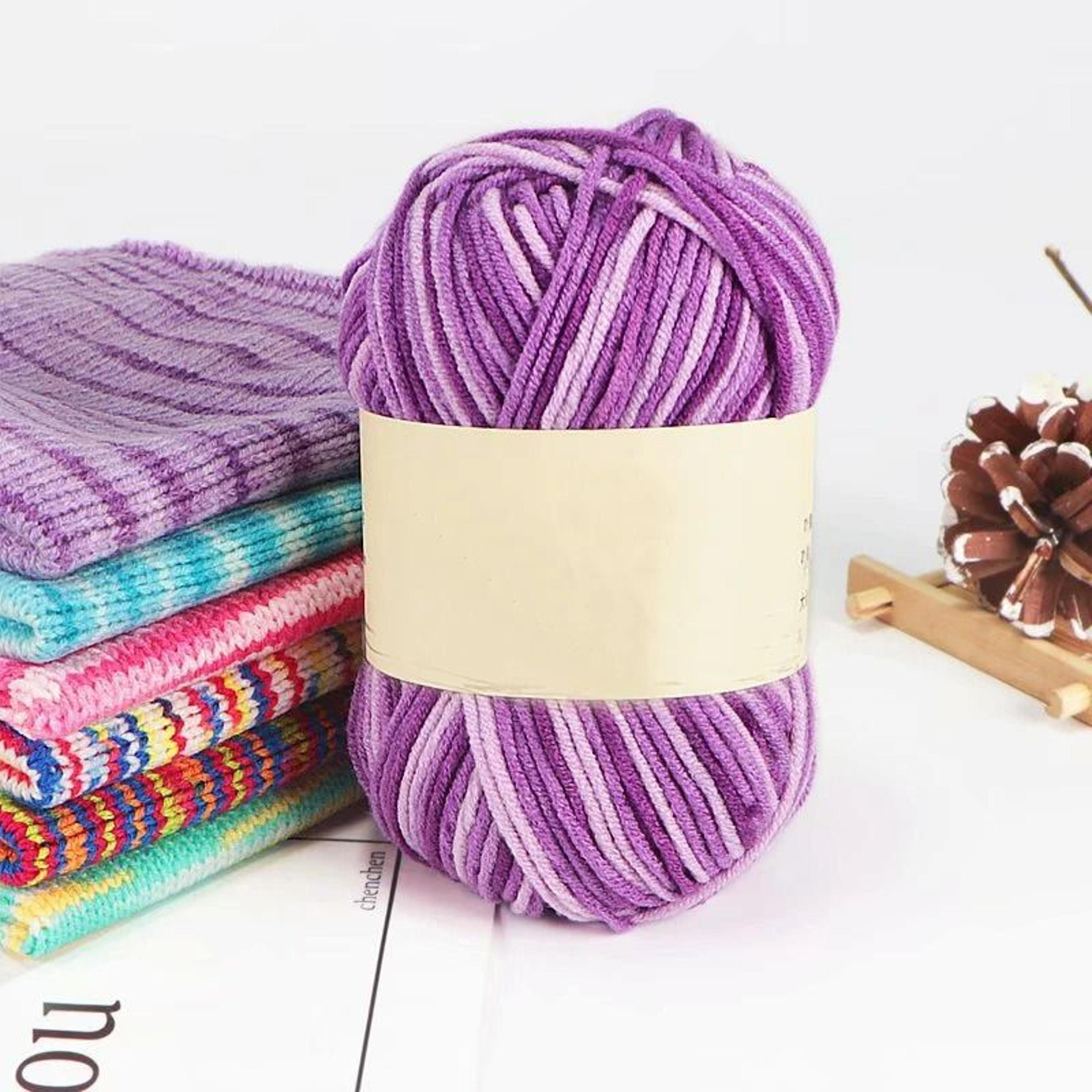 0.11 lb colorful milk cotton section-dyed hand-knitting yarn