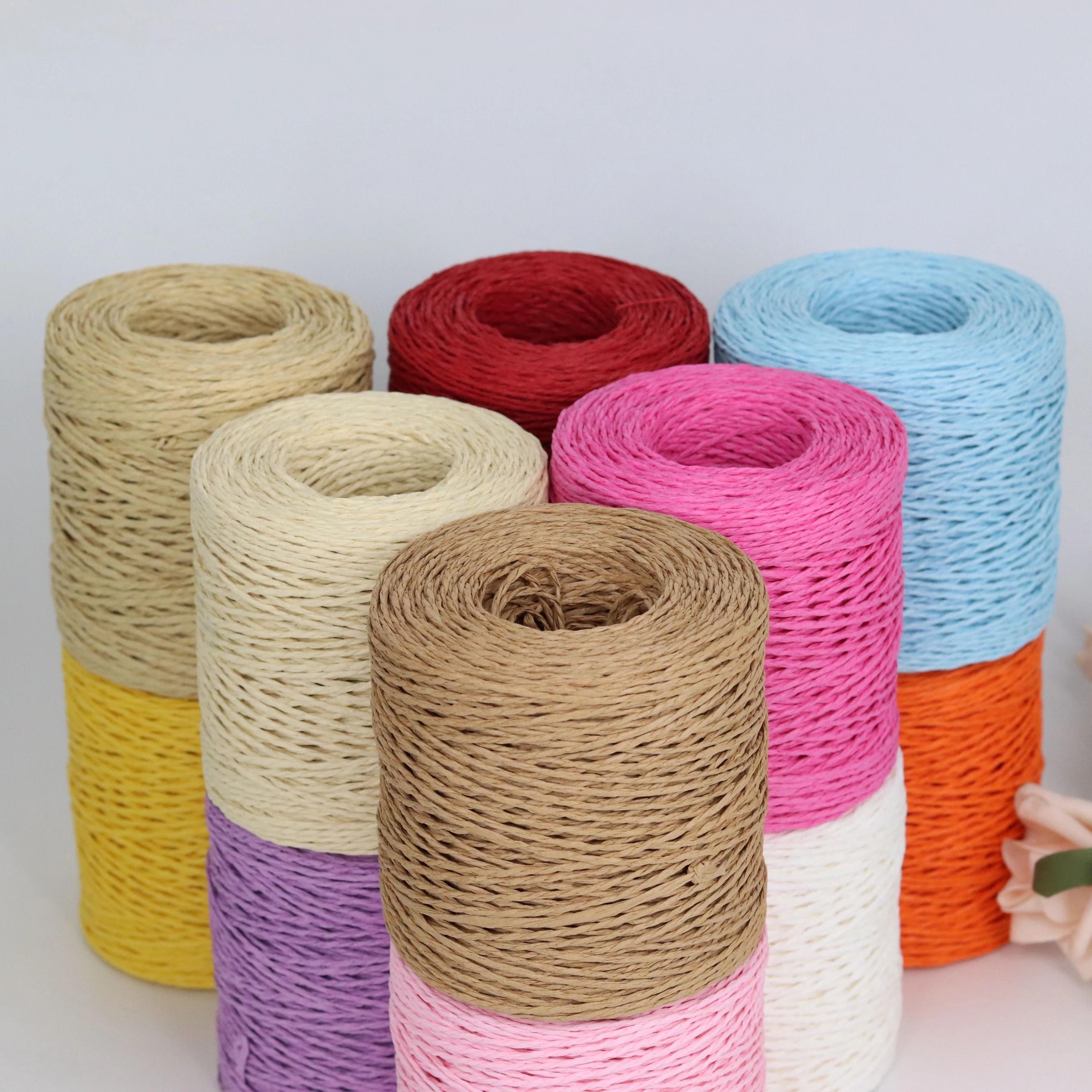 0.22 lb natural raffia straw paper yarn