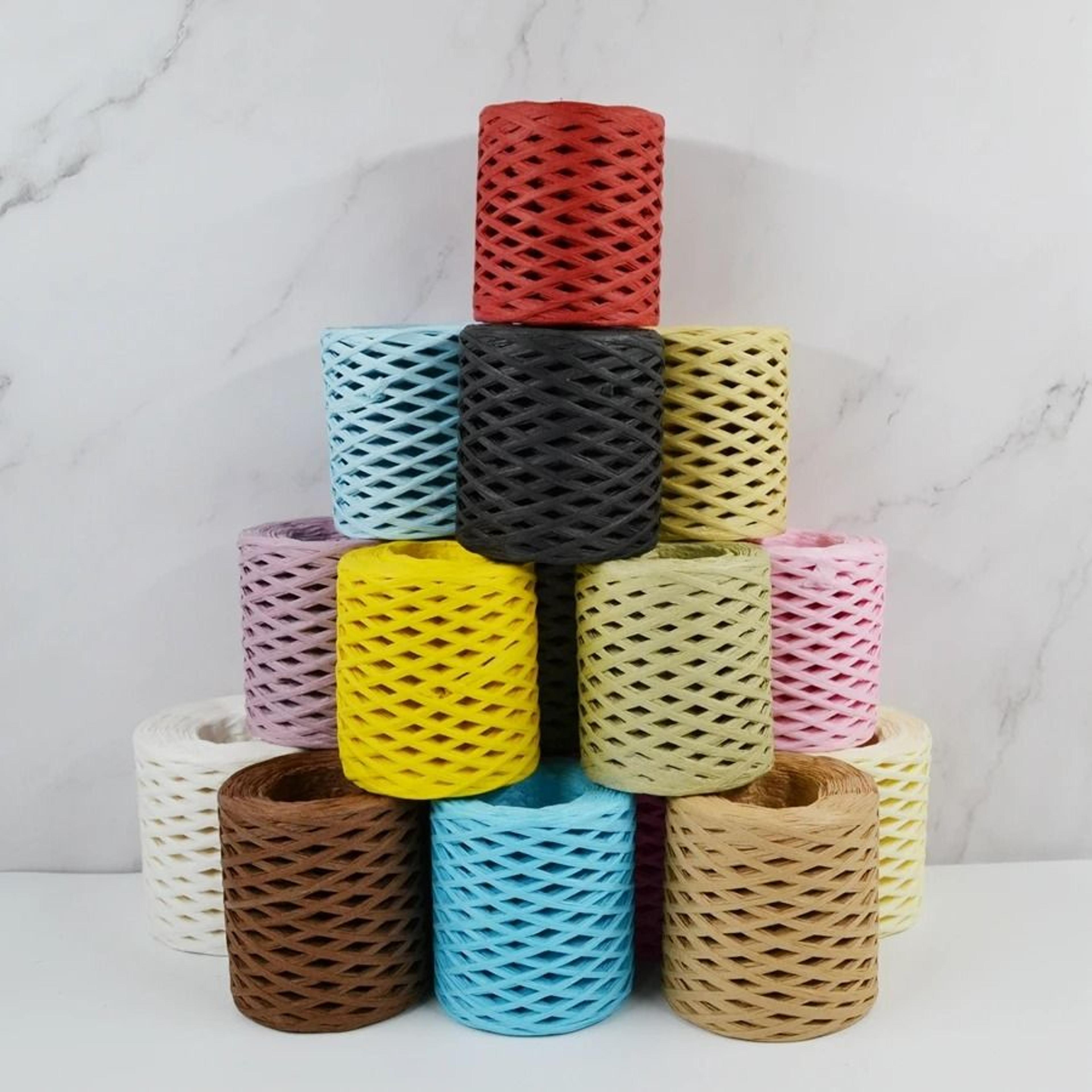 218-yard natural raffia straw paper yarn