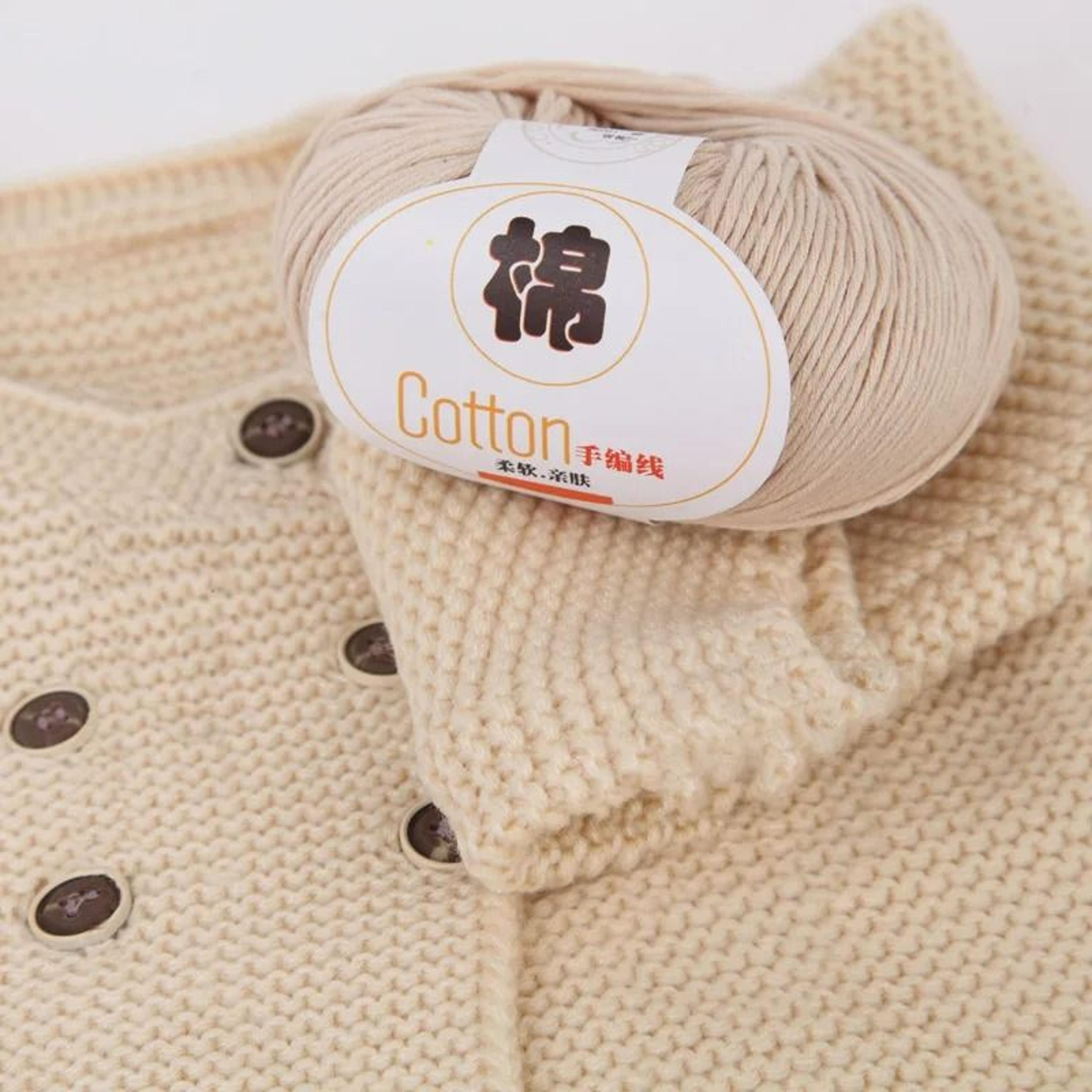 0.11 lb 100% cotton hand-knitting & crochet yarn