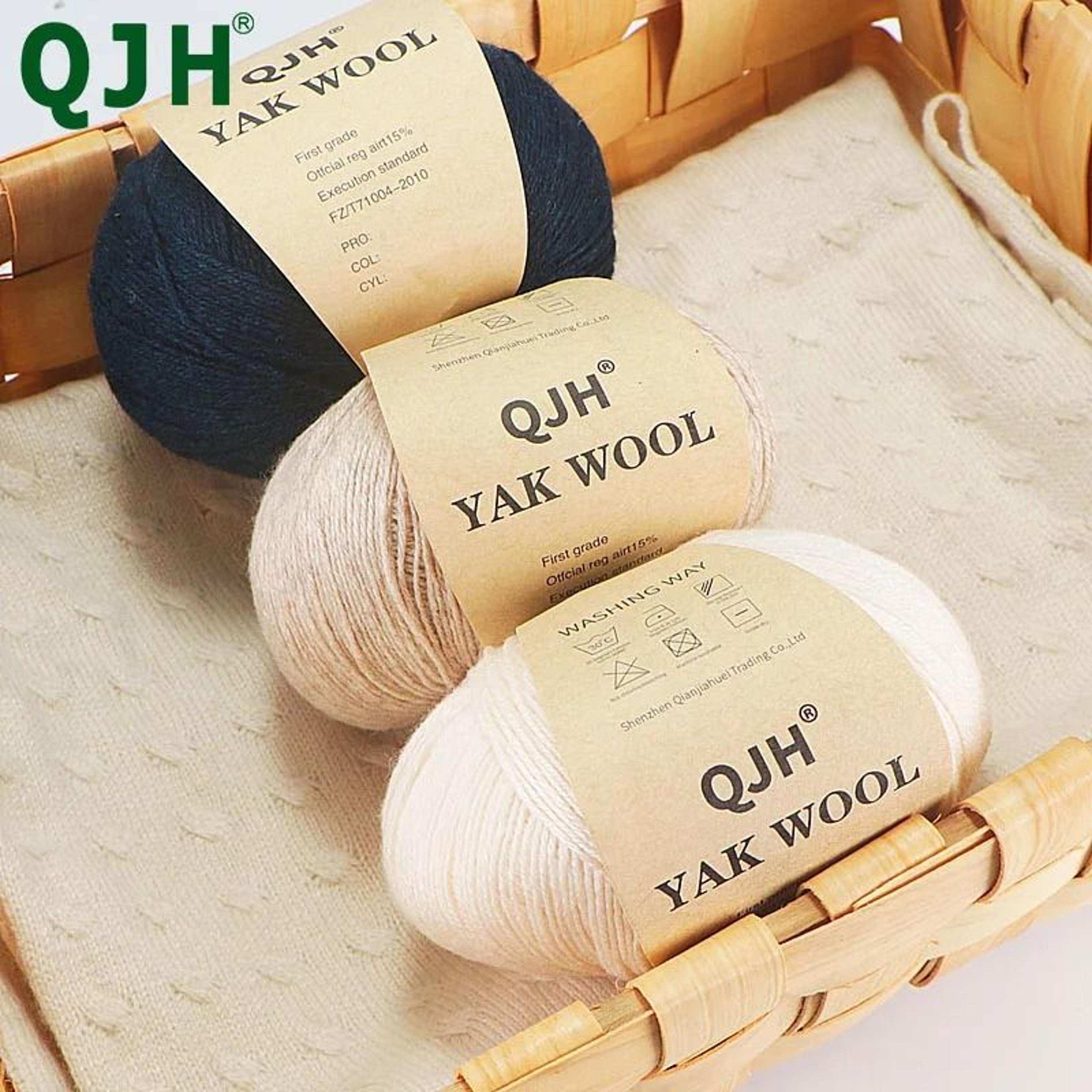 3-piece yak wool hand-knitting & crochet yarn set