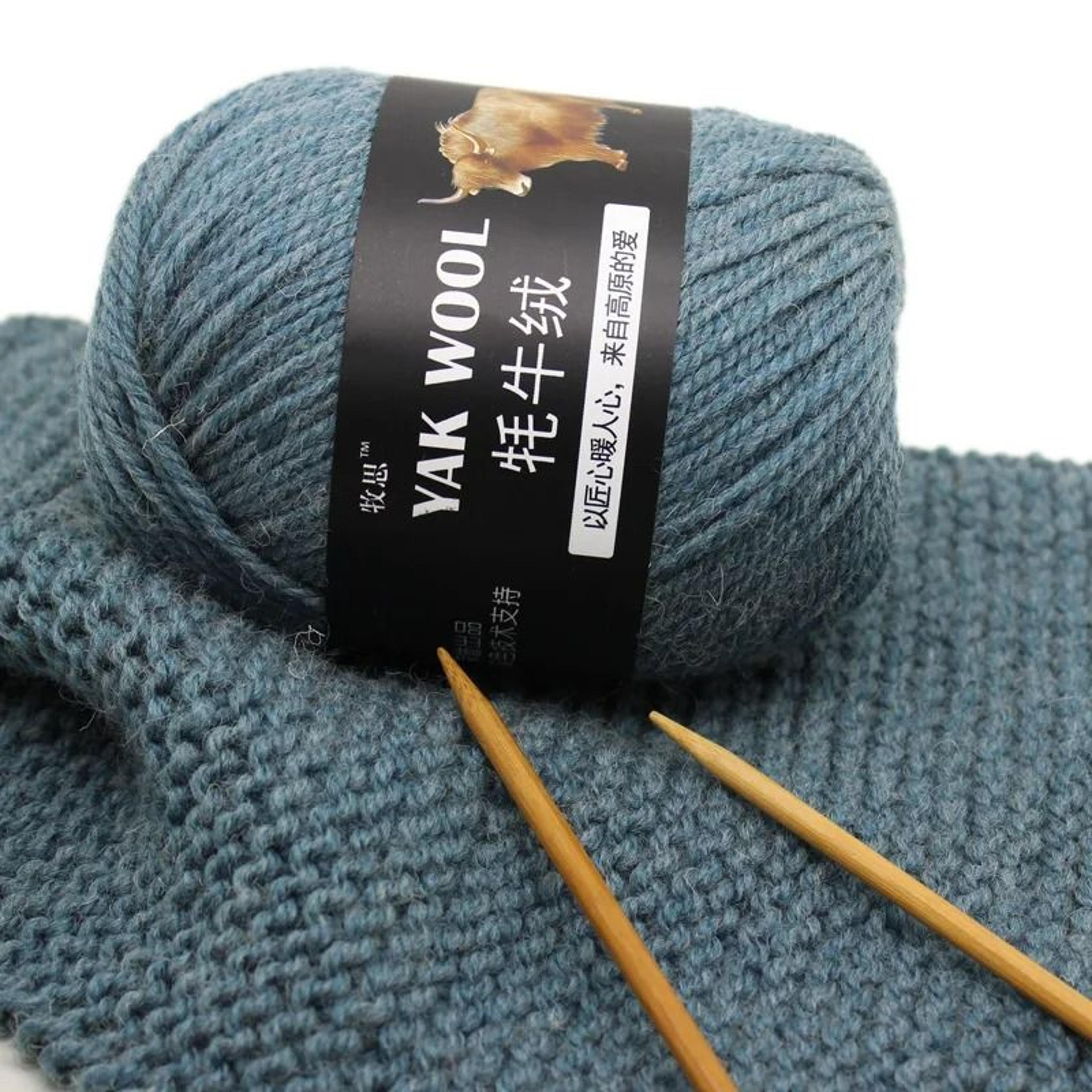 0.22 lb premium yak hair & wool blend hand-knitting yarn
