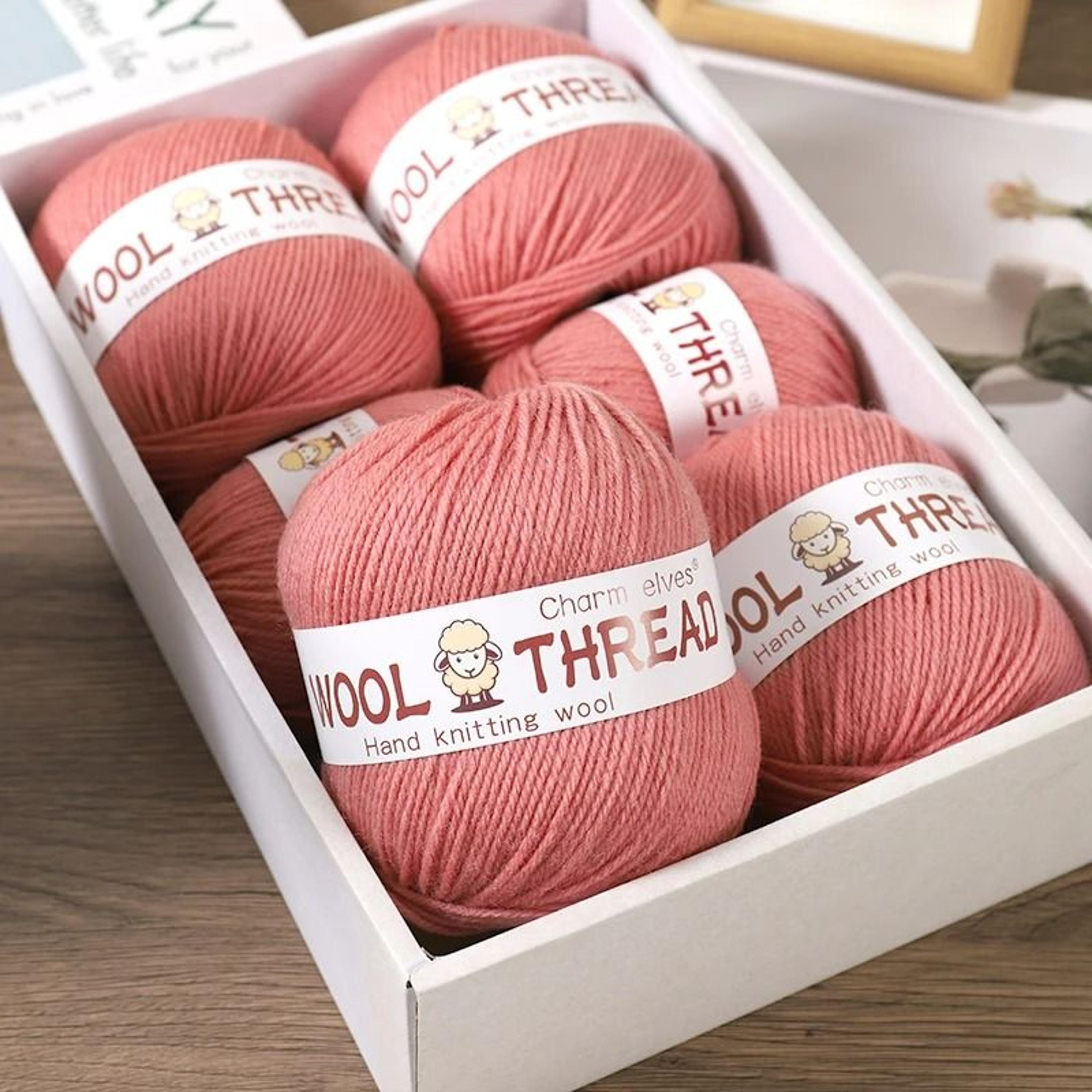 1.1 lb medium-coarse fine wool hand-knitting yarn