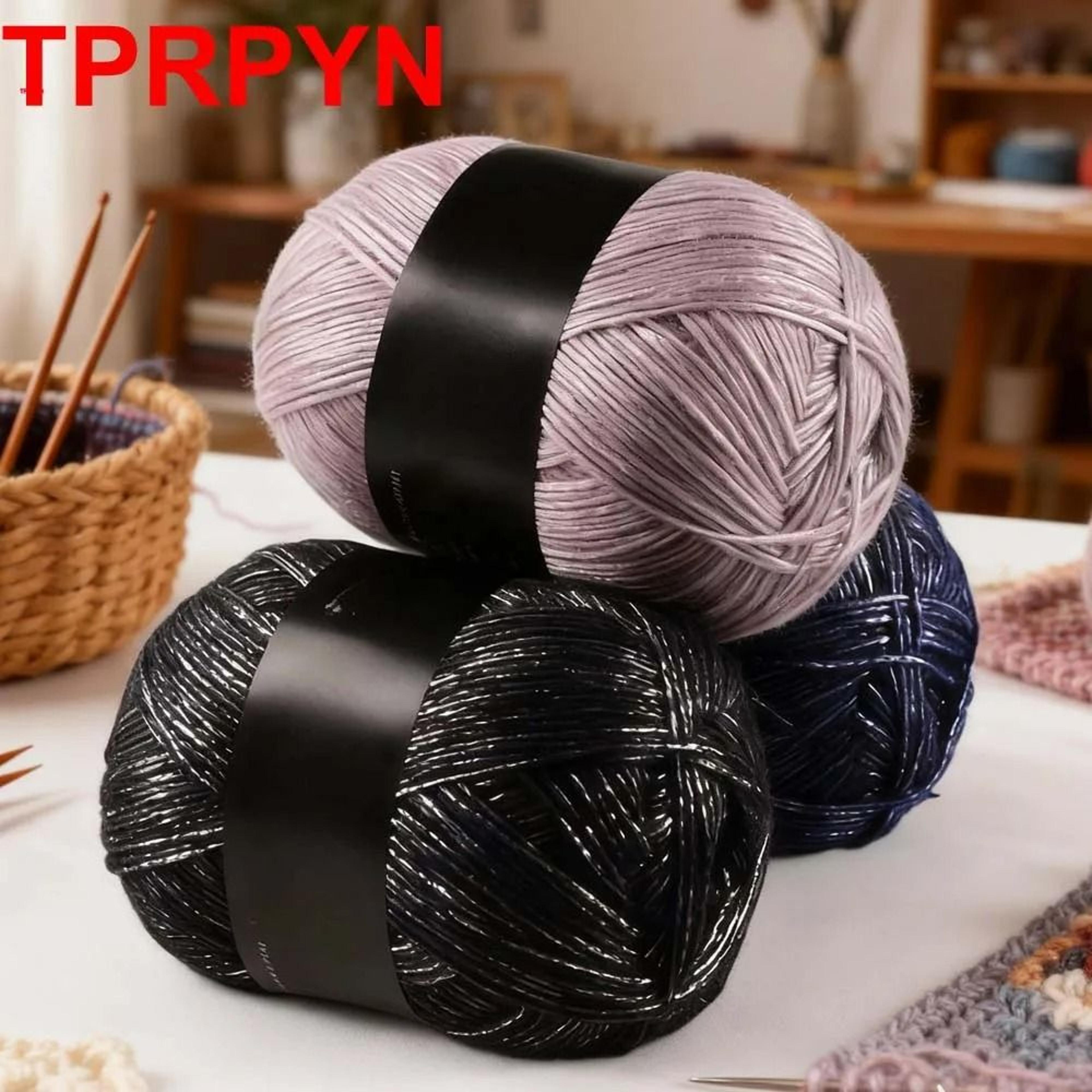 0.22 lb metallic silk & acrylic hand-knitting yarn