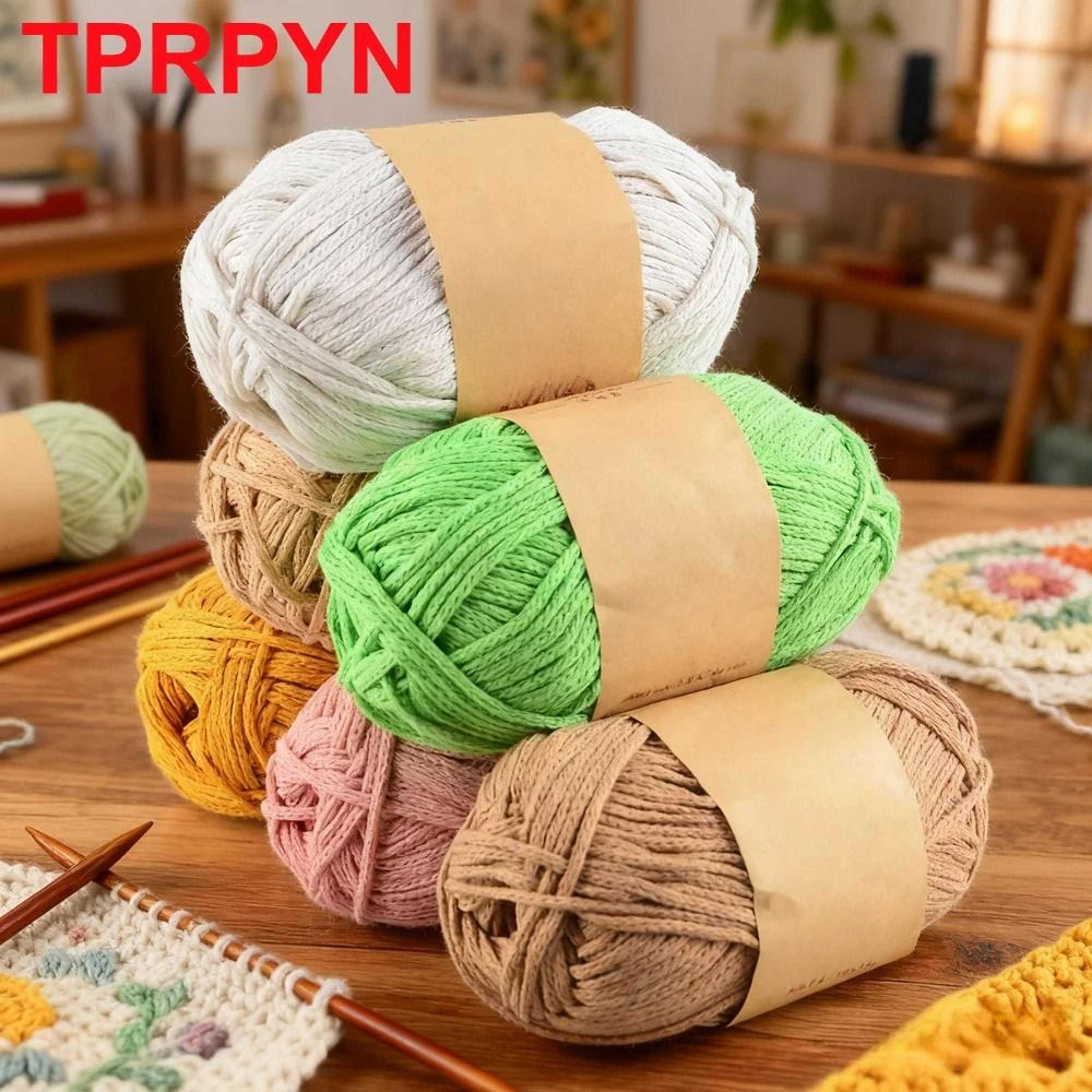 0.22 lb hollow round cotton crochet yarn