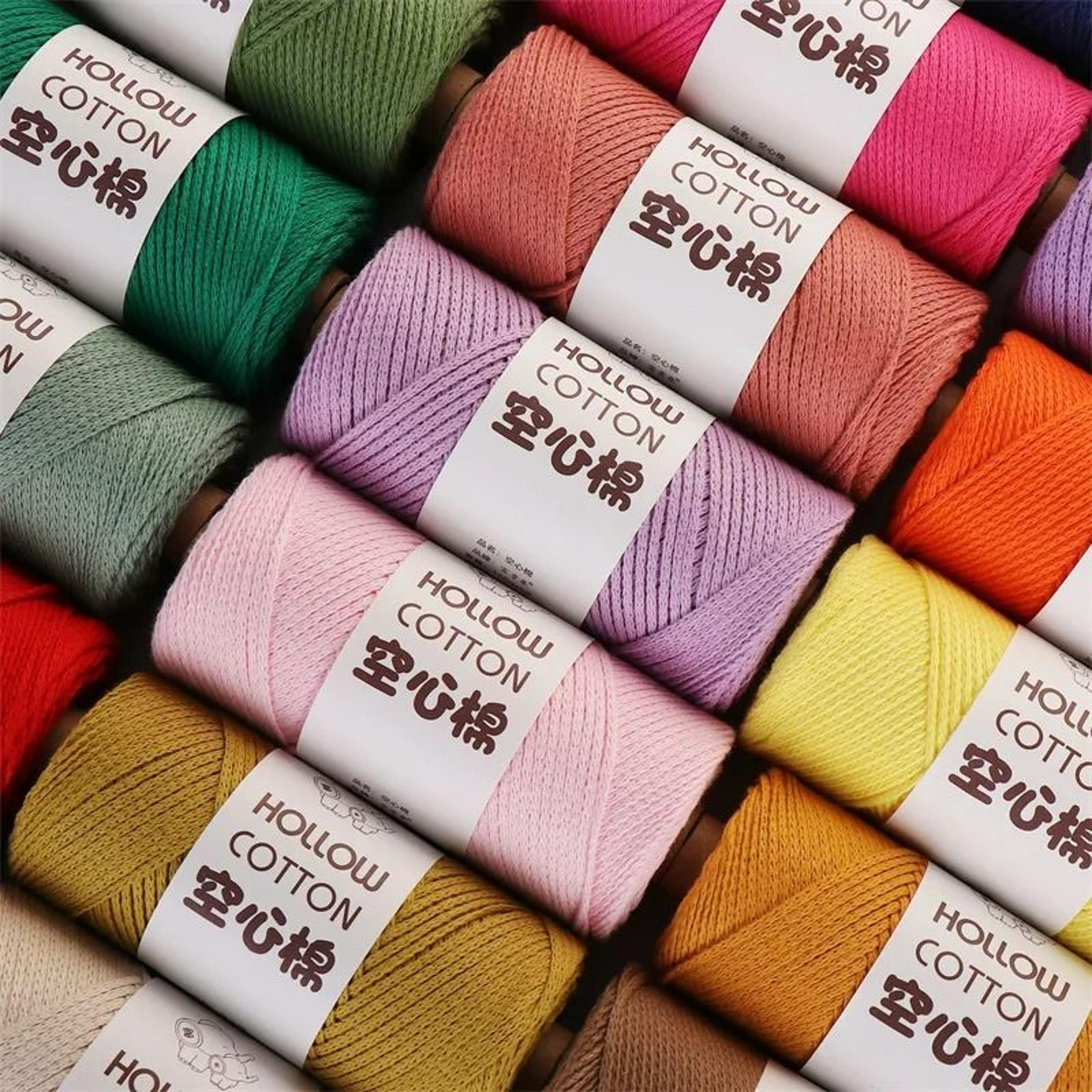 0.33 lb 2 mm hollow round crochet yarn