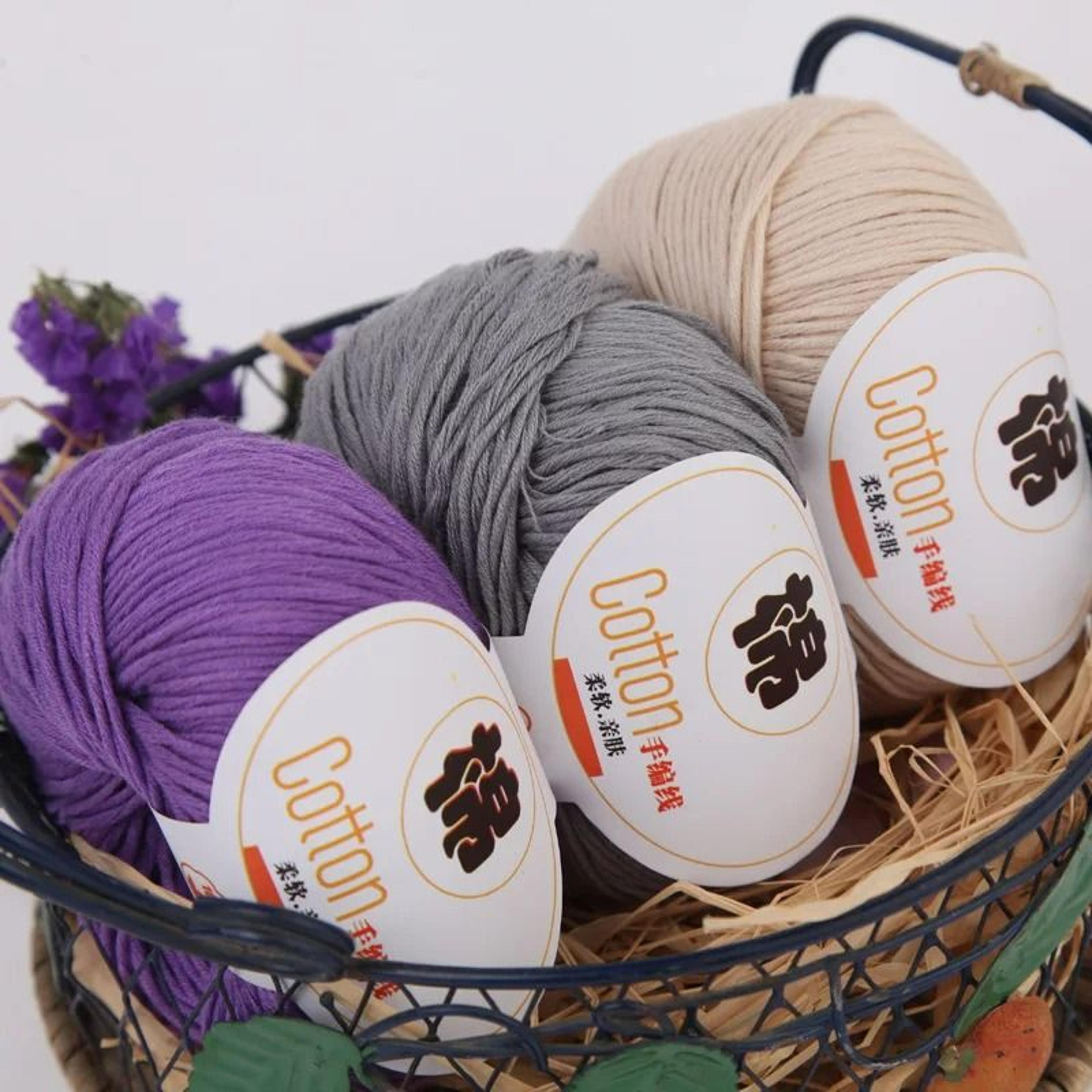 0.11 lb 100% pure cotton hand-knitting & crochet yarn