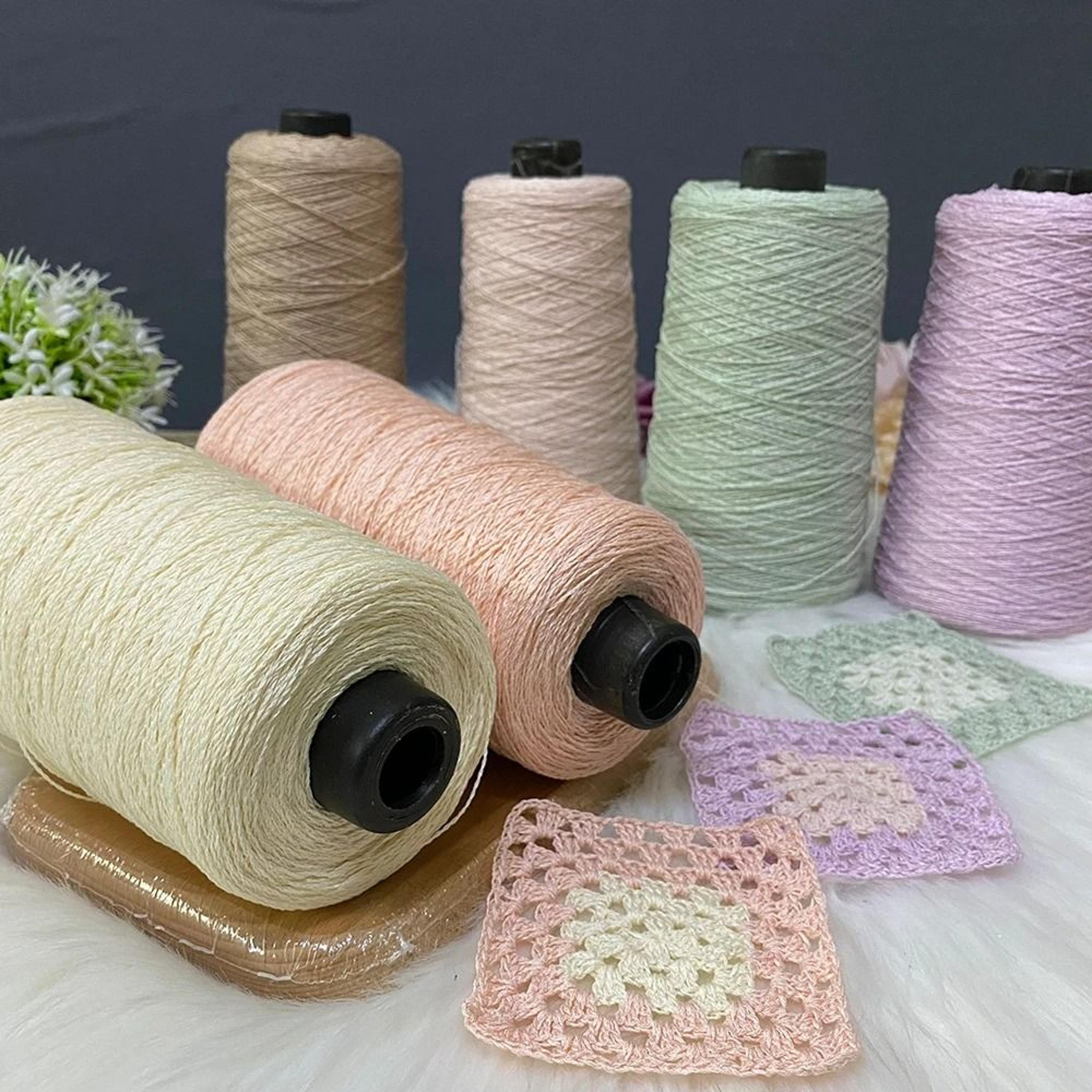 1.1 lb pure linen hand-knitting & crochet yarn set
