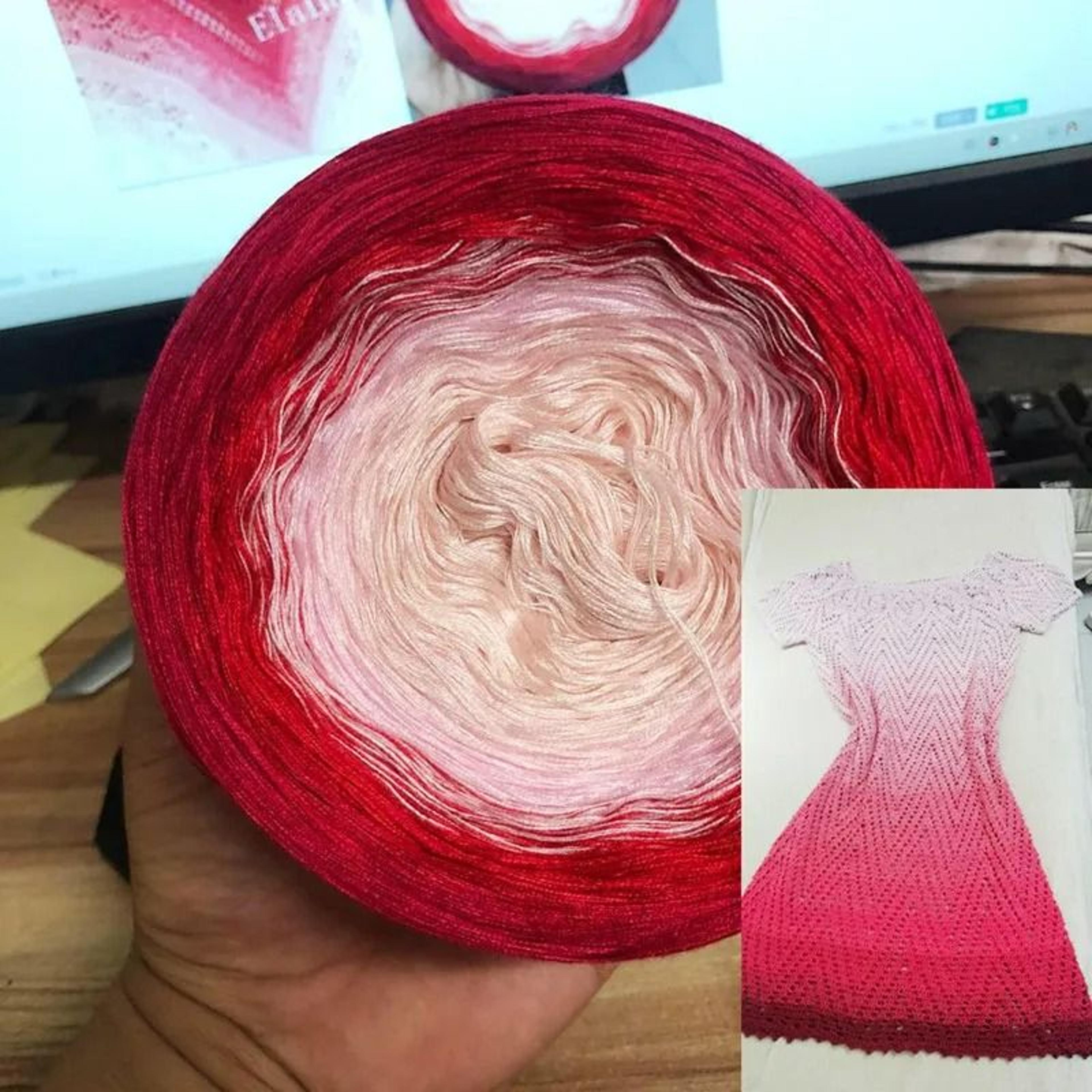 0.66 lb gradient cake yarn organic cotton blend