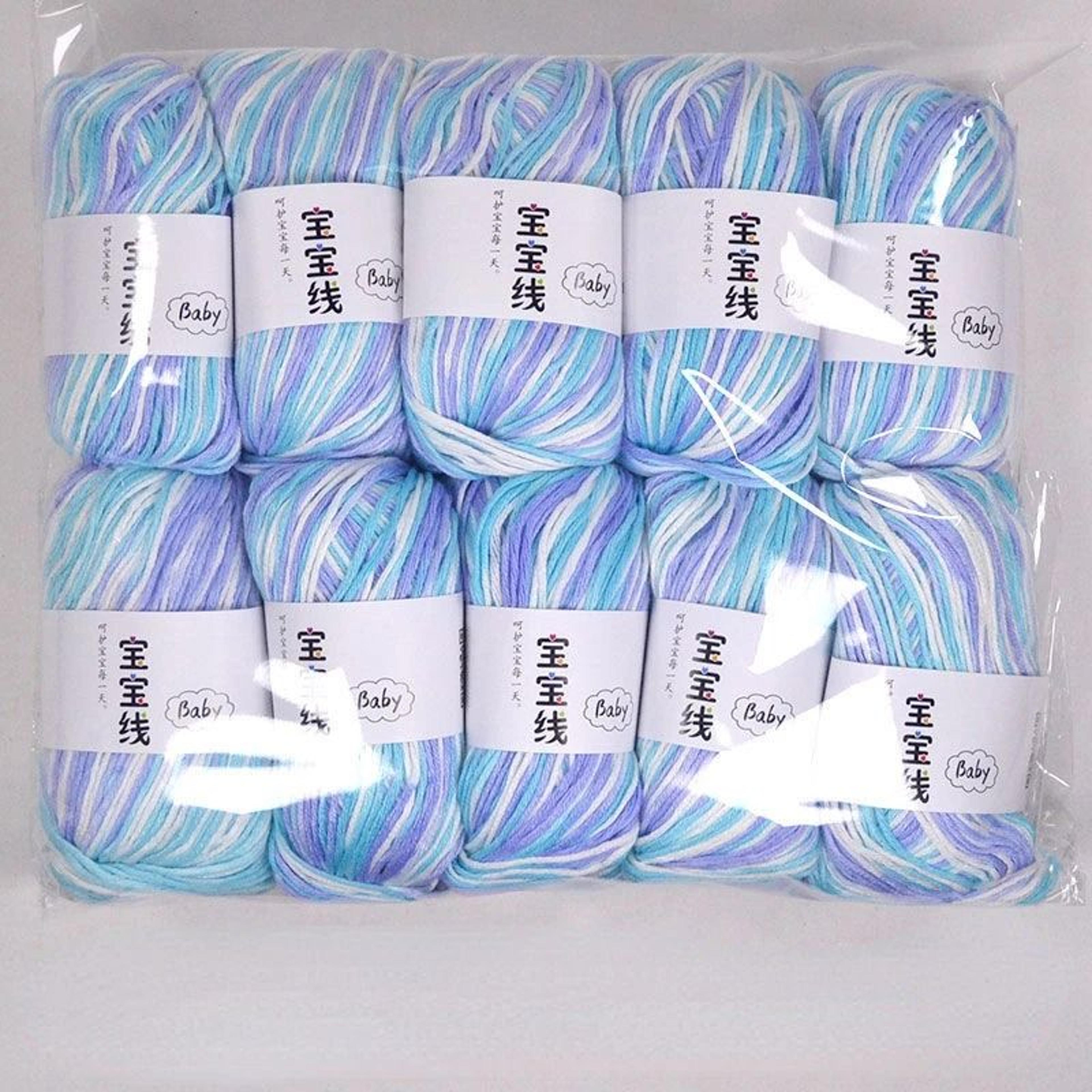 1.1 lb section-dyed silk protein baby wool yarn set