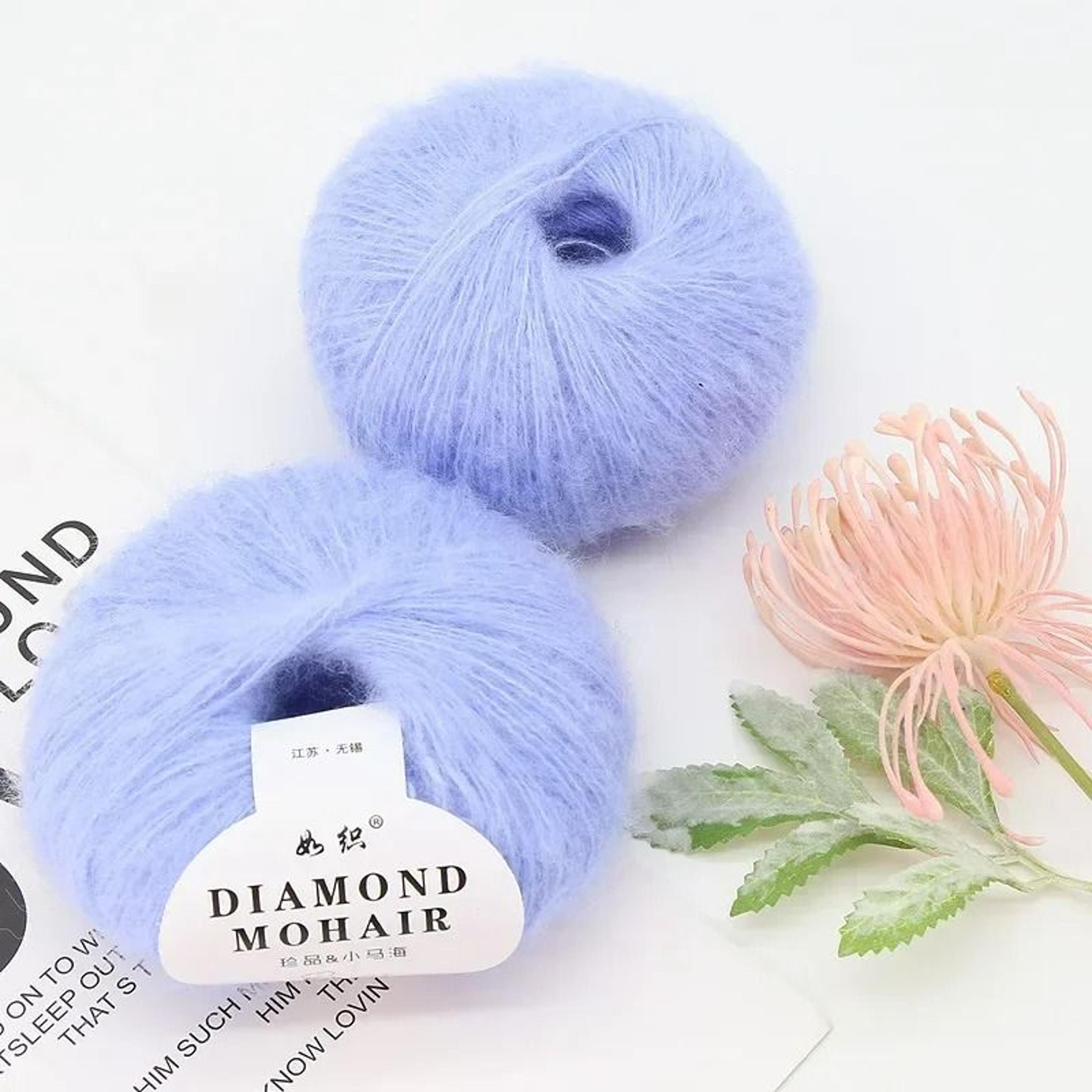 0.06 lb soft mohair wool & angora cashmere yarn