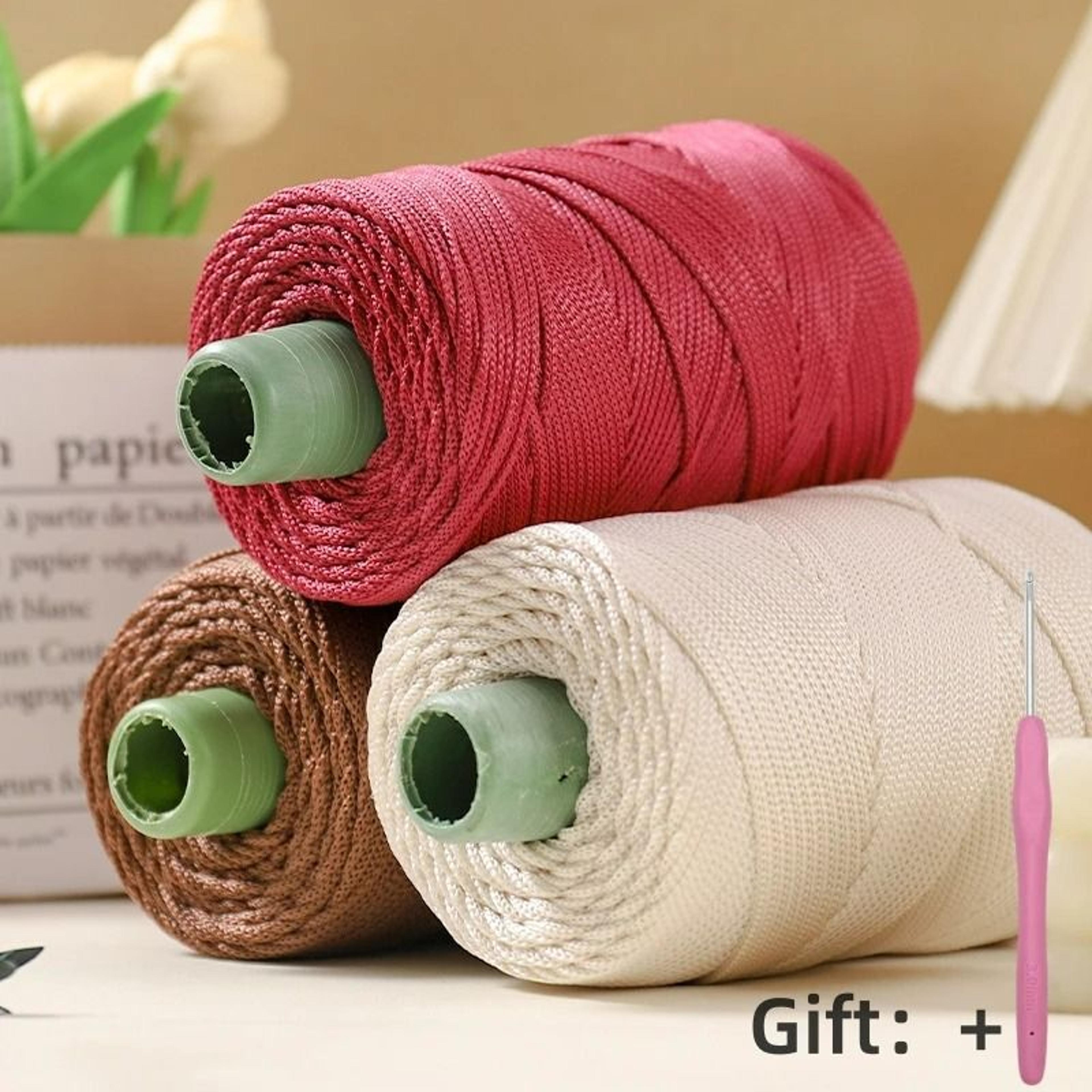 0.55 lb 3 mm hollow cord lightweight crochet yarn