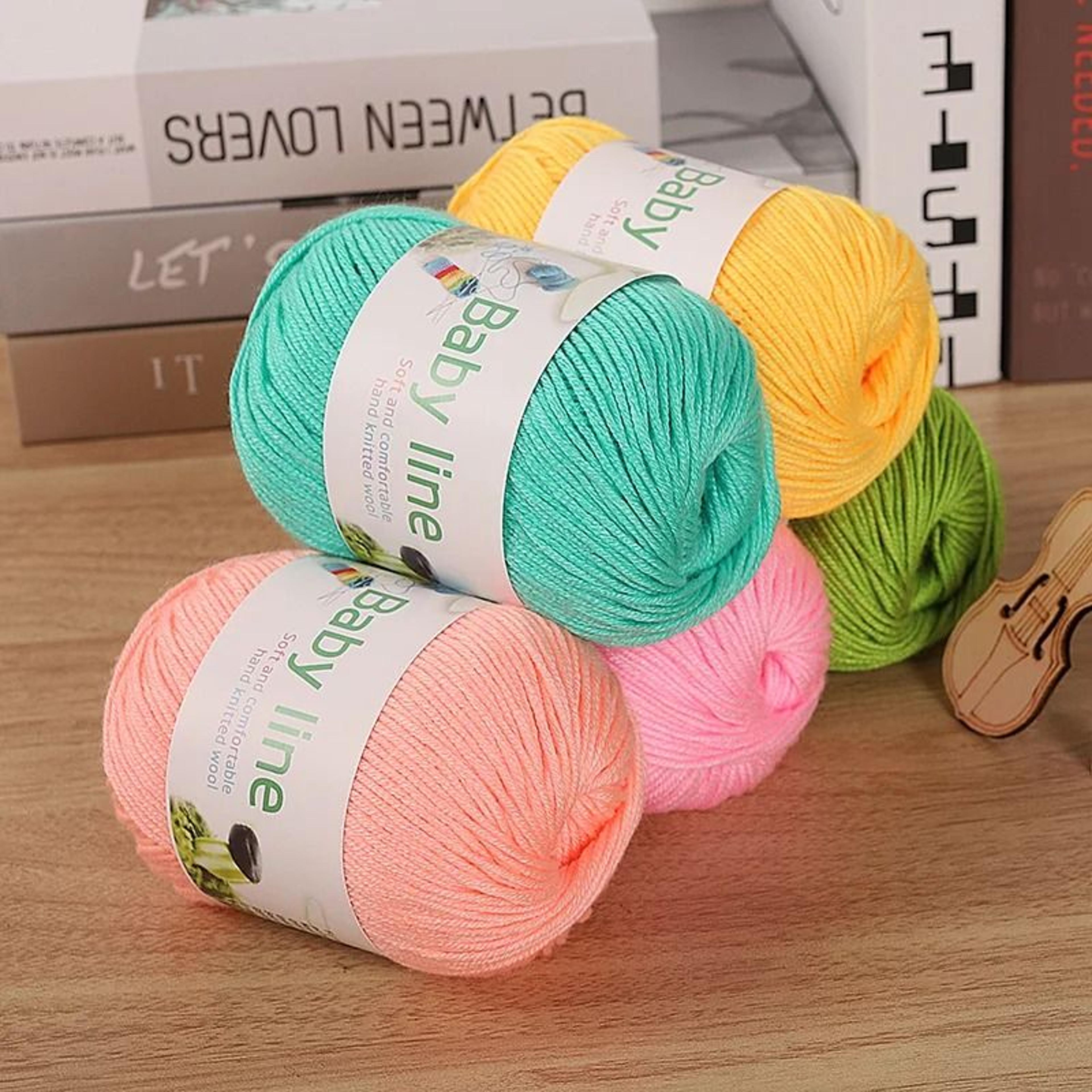 0.44 lb soft milk cotton baby yarn ball