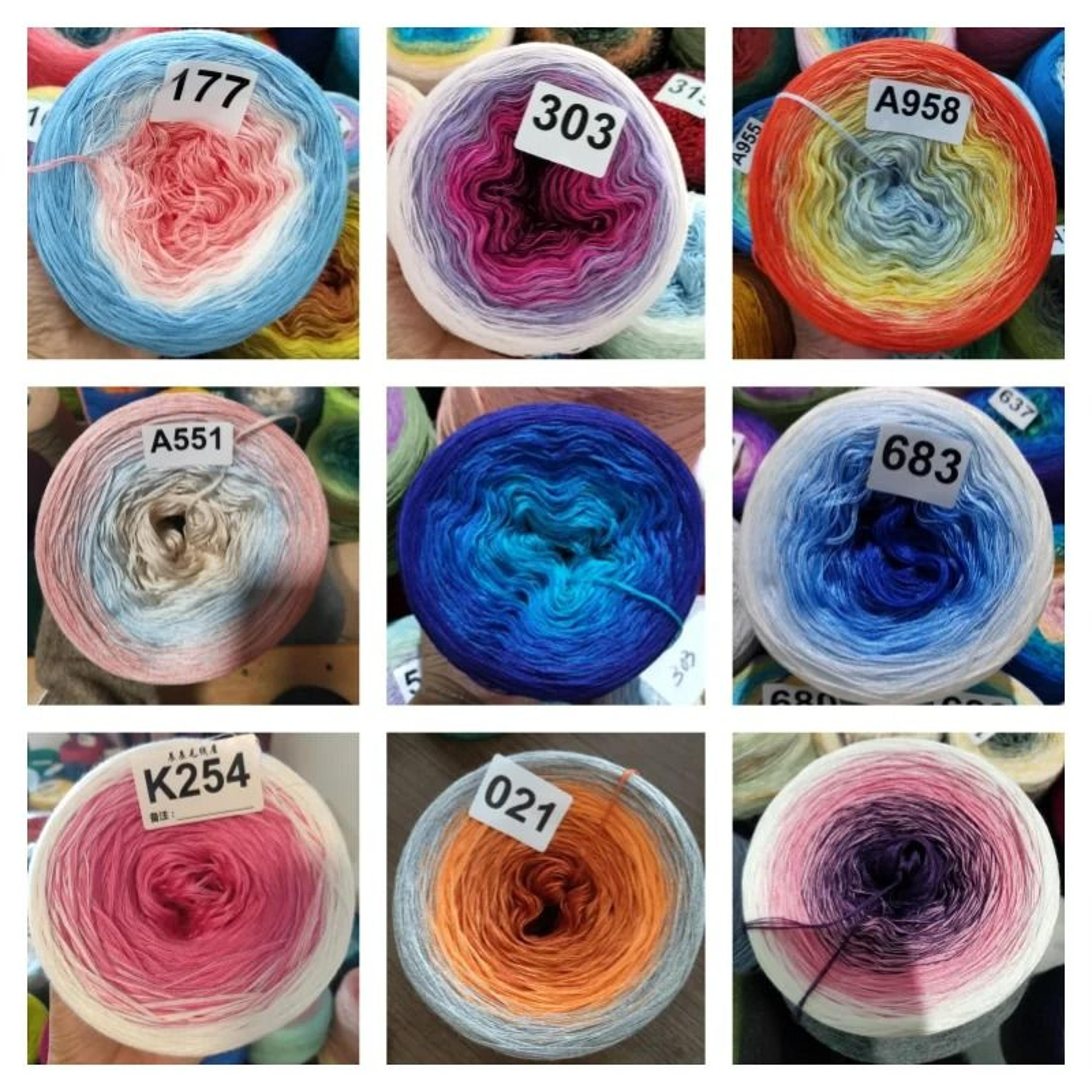 mercerized gradient cotton yarn for sweaters, shawls & scarves