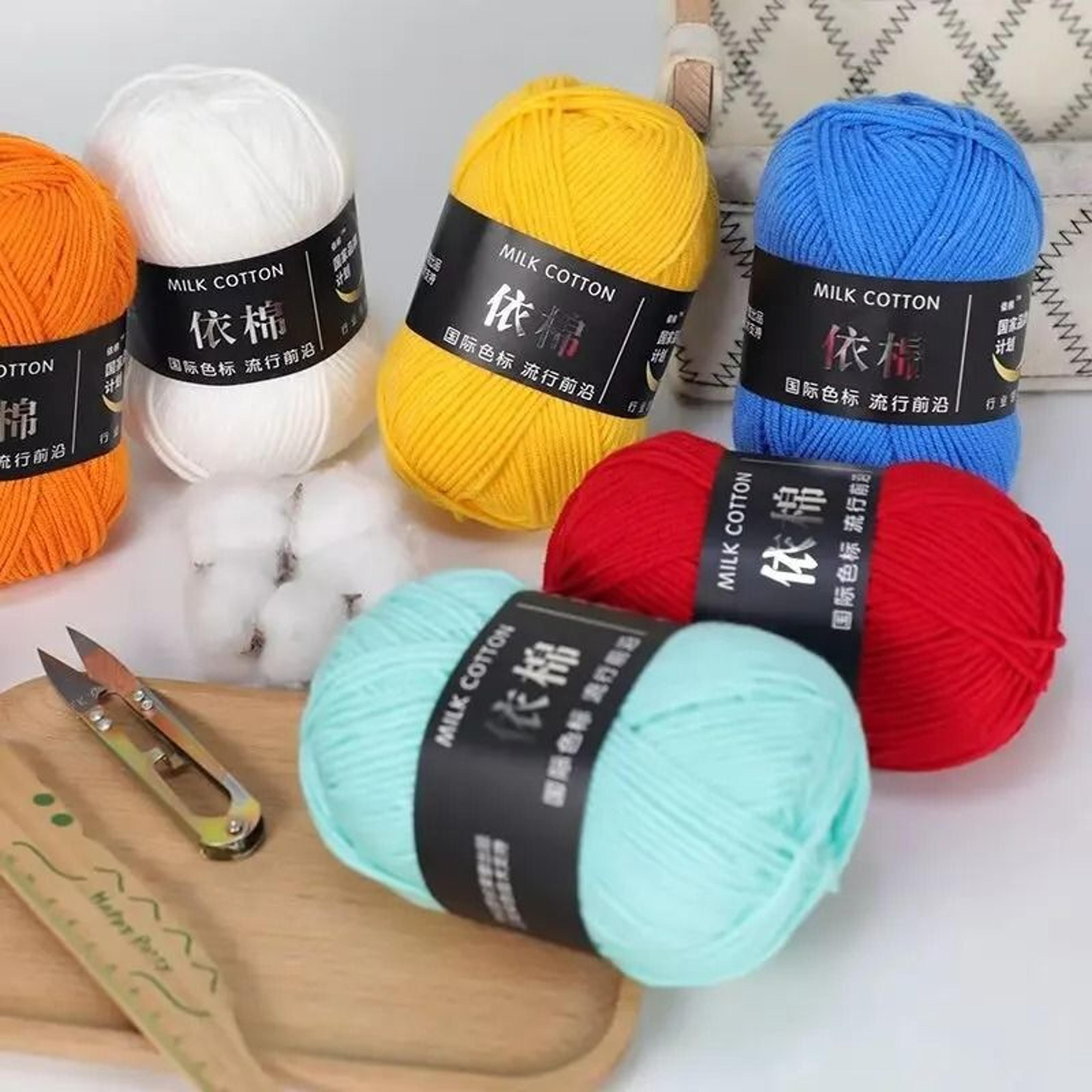festive 12-piece milk cotton yarn set for christmas crafts, dolls & wearables
