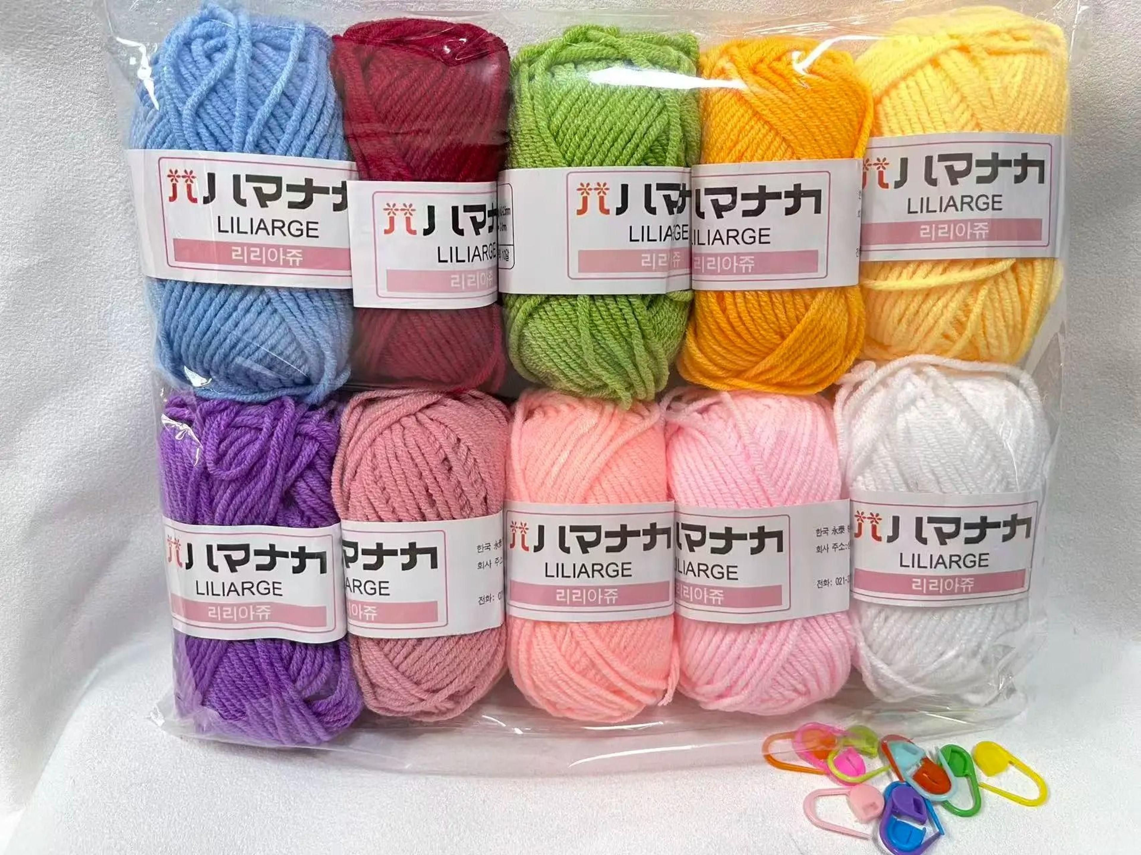 soft milk cotton knitting yarn 10-pack for crochet, dolls & accessories