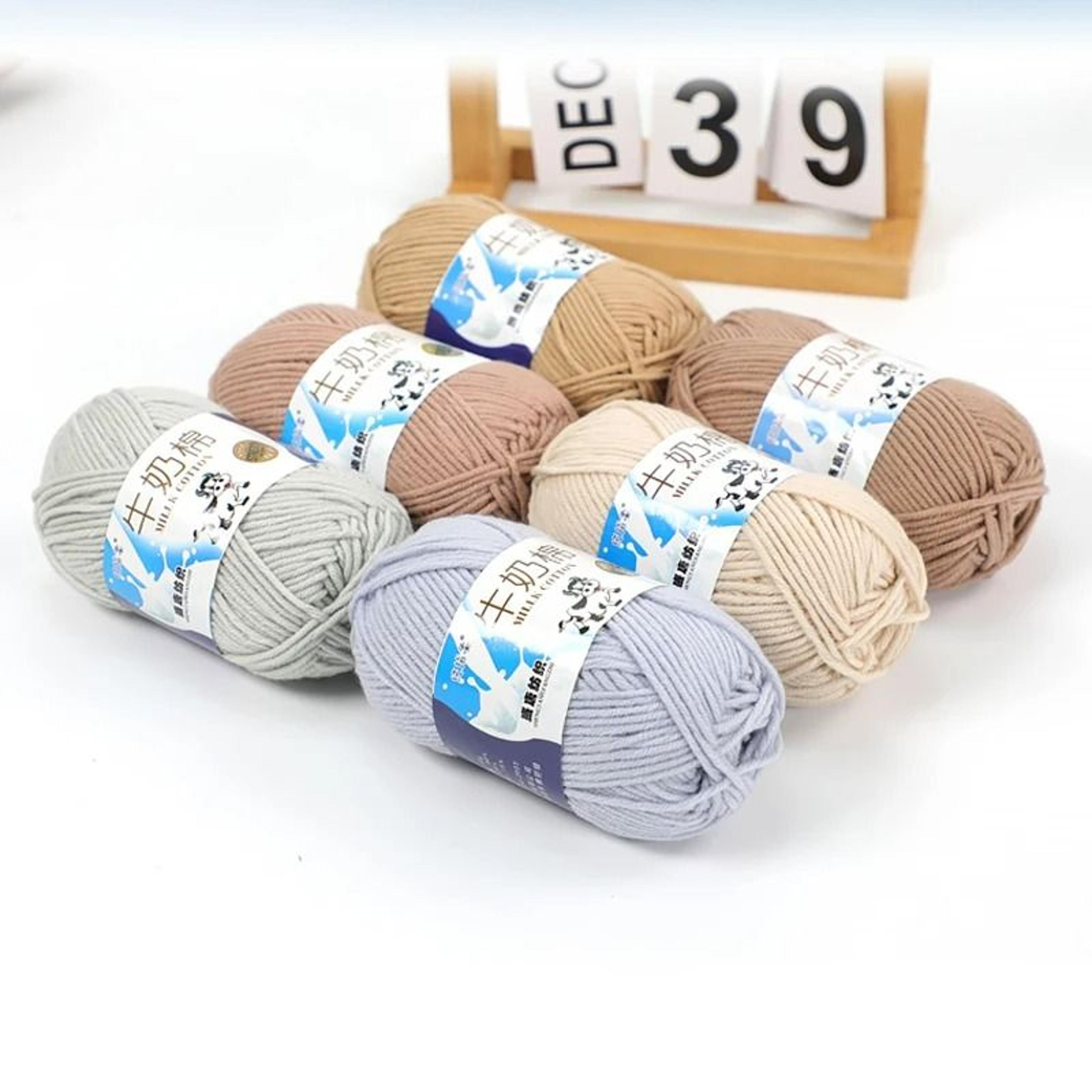 5-ply milk cotton yarn 2-pack for scarves, sweaters & diy crafts