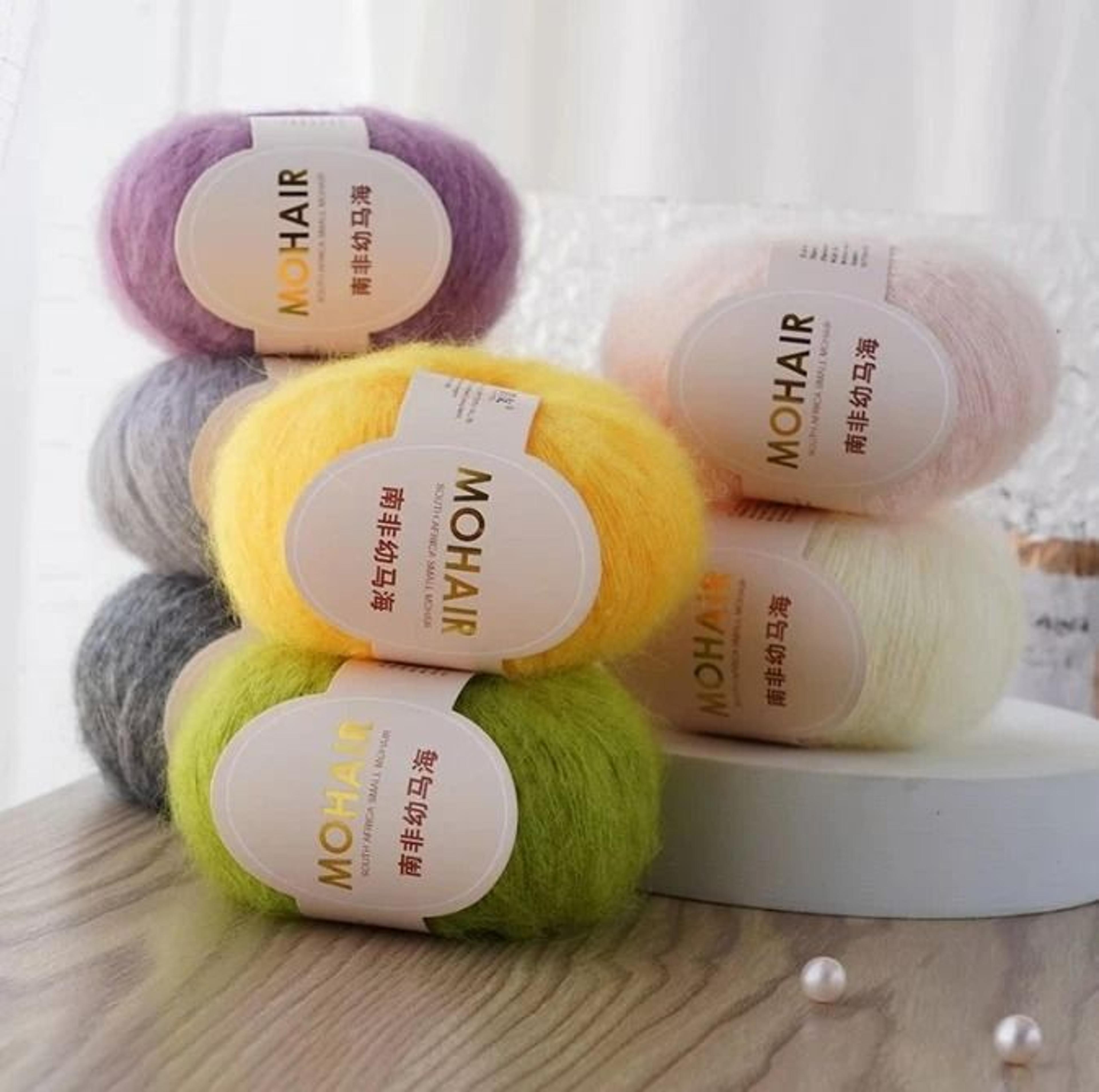 high-content mohair fine lace yarn for shawls, sweaters & delicate crafts