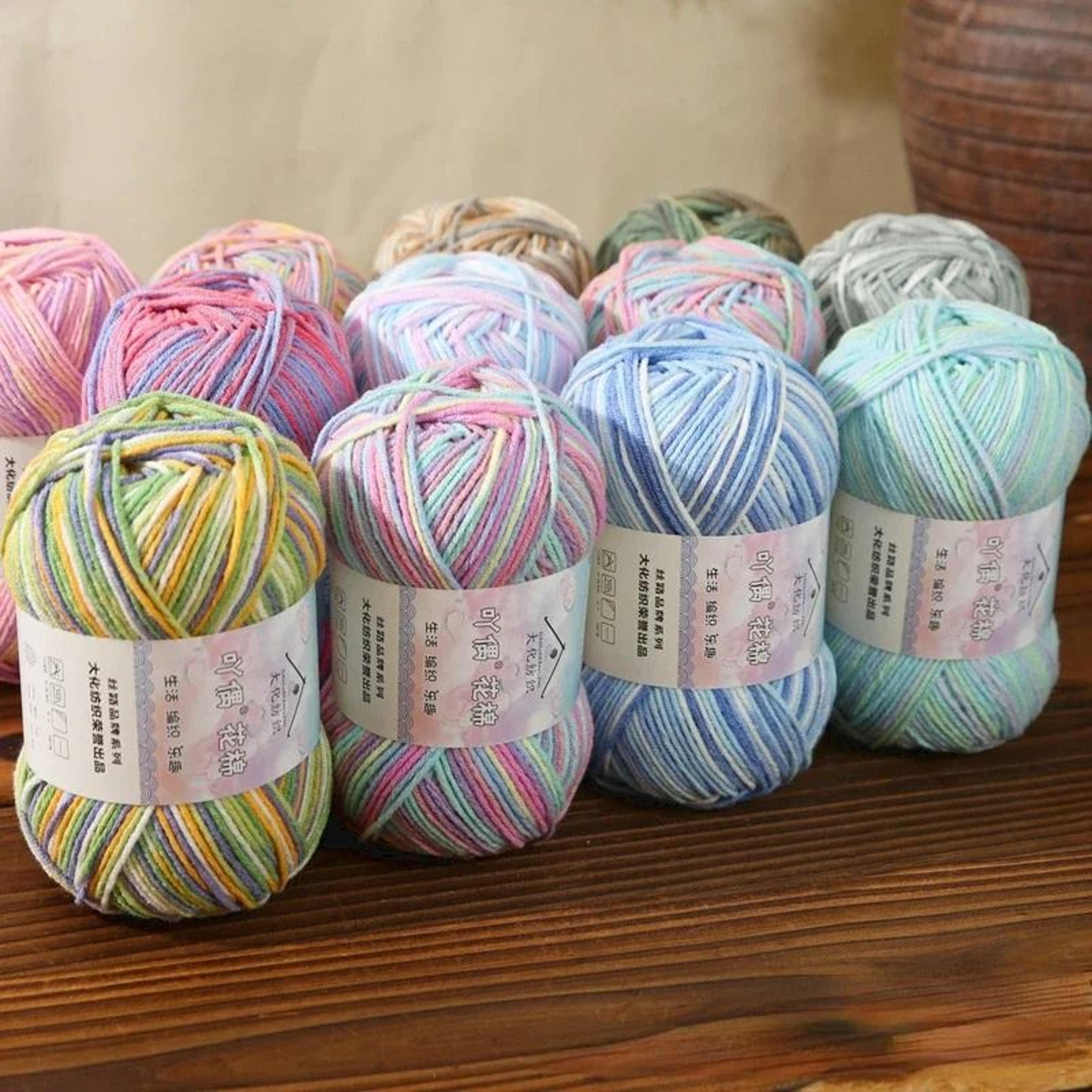 dyed combed milk cotton yarn for crochet dolls, scarves & home decor
