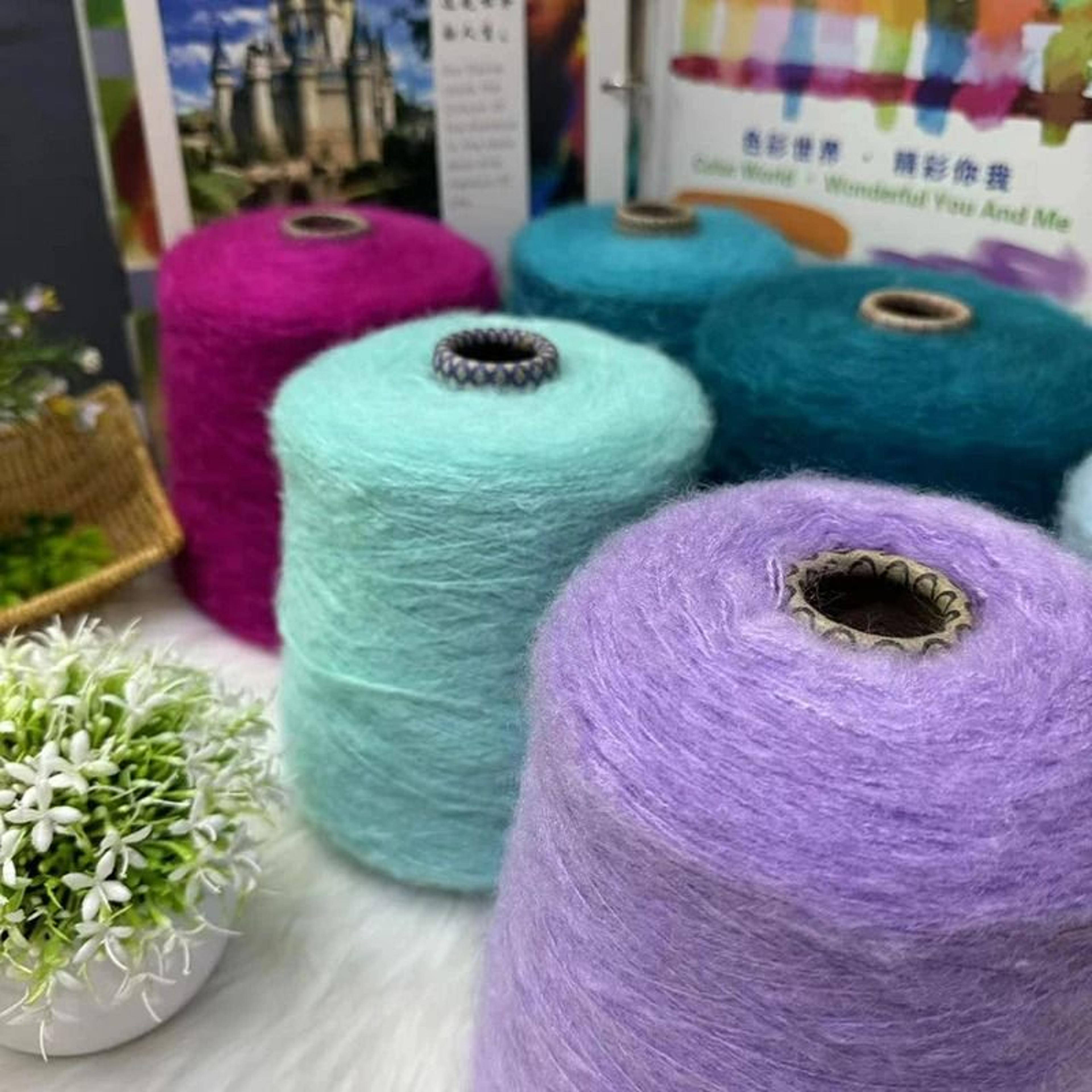 ultra-soft mohair wool yarn (1 bulk skein/cone) for sweaters & scarves