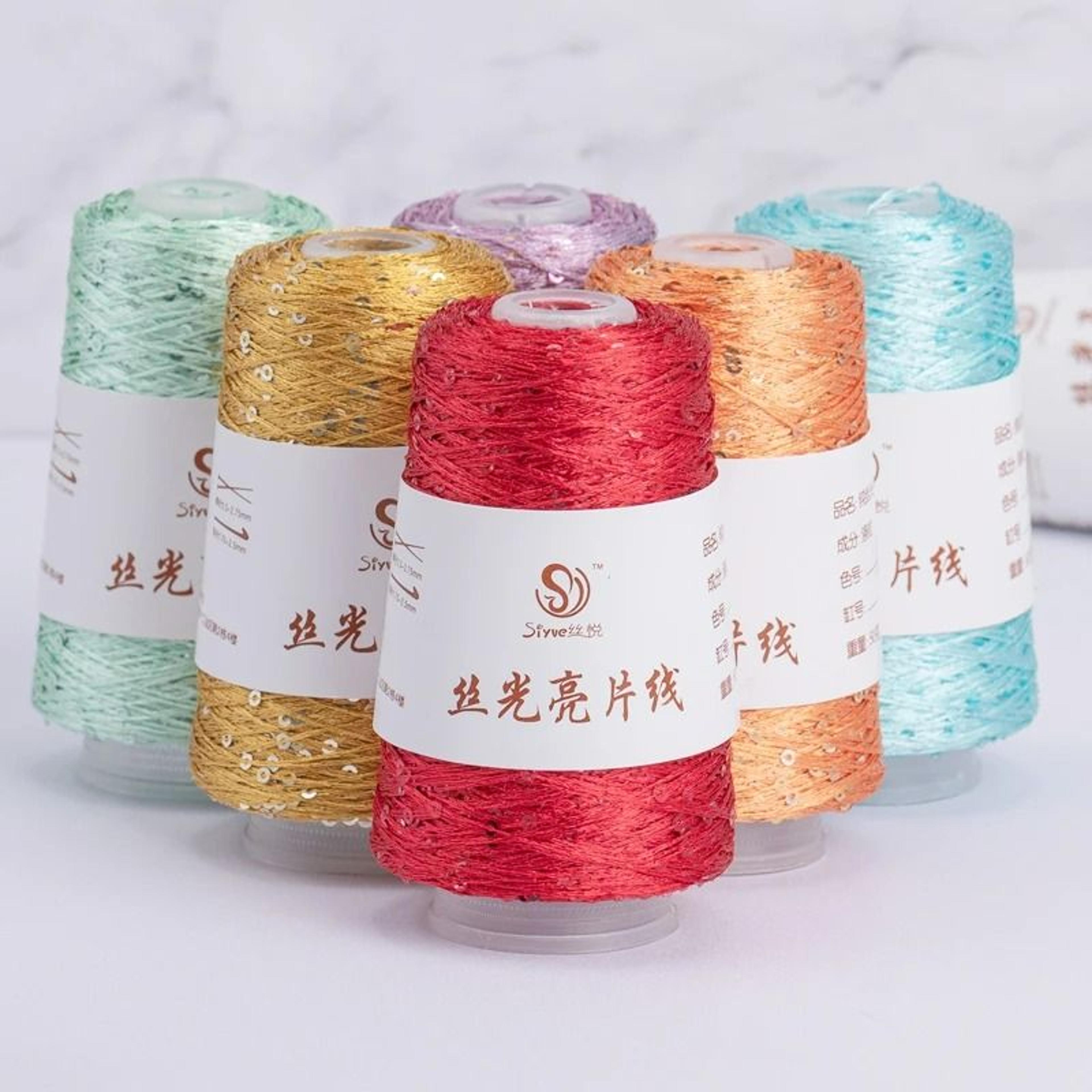 sequin stitch yarn (partner thread) for crochet & knitting