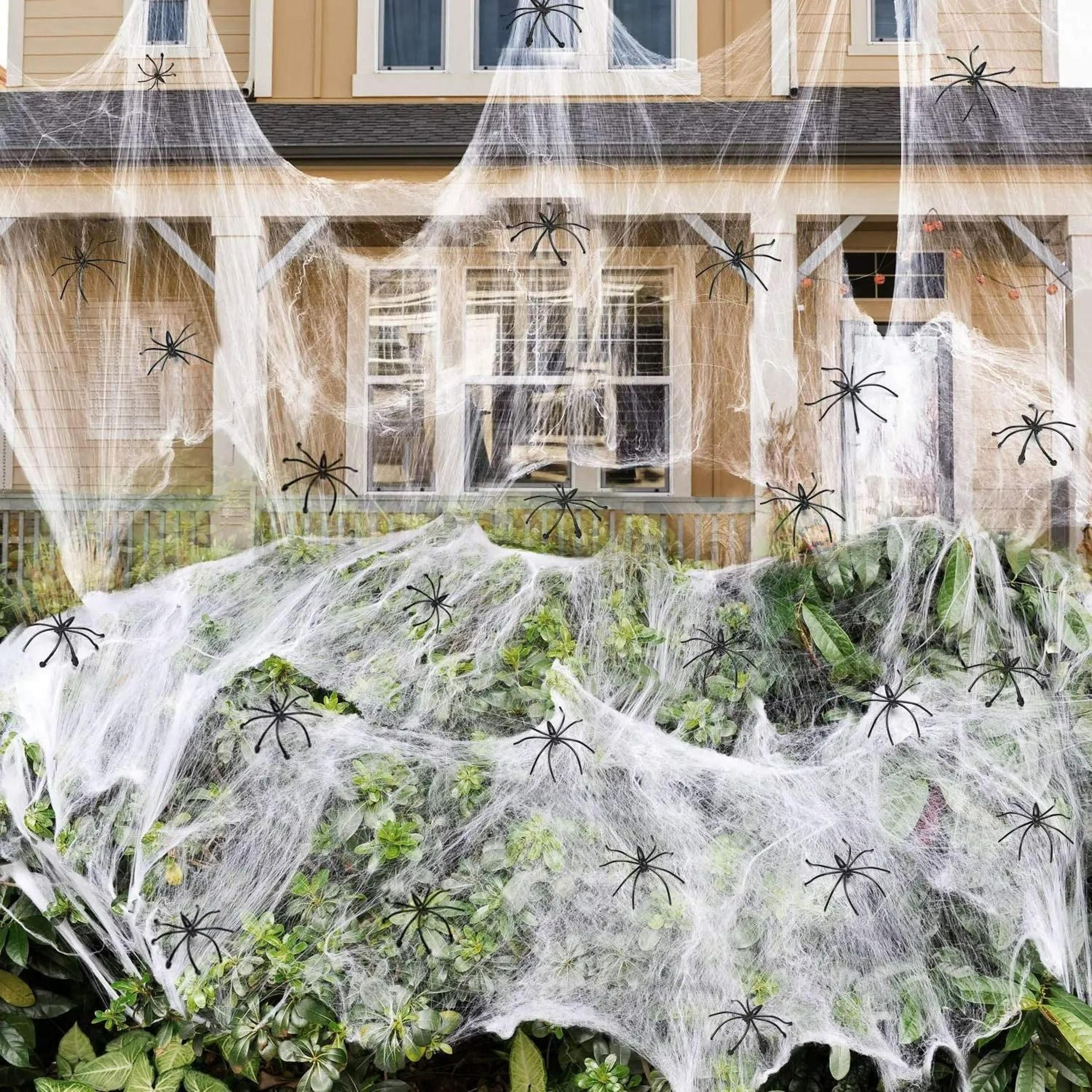 artificial stretchable halloween spider web decor