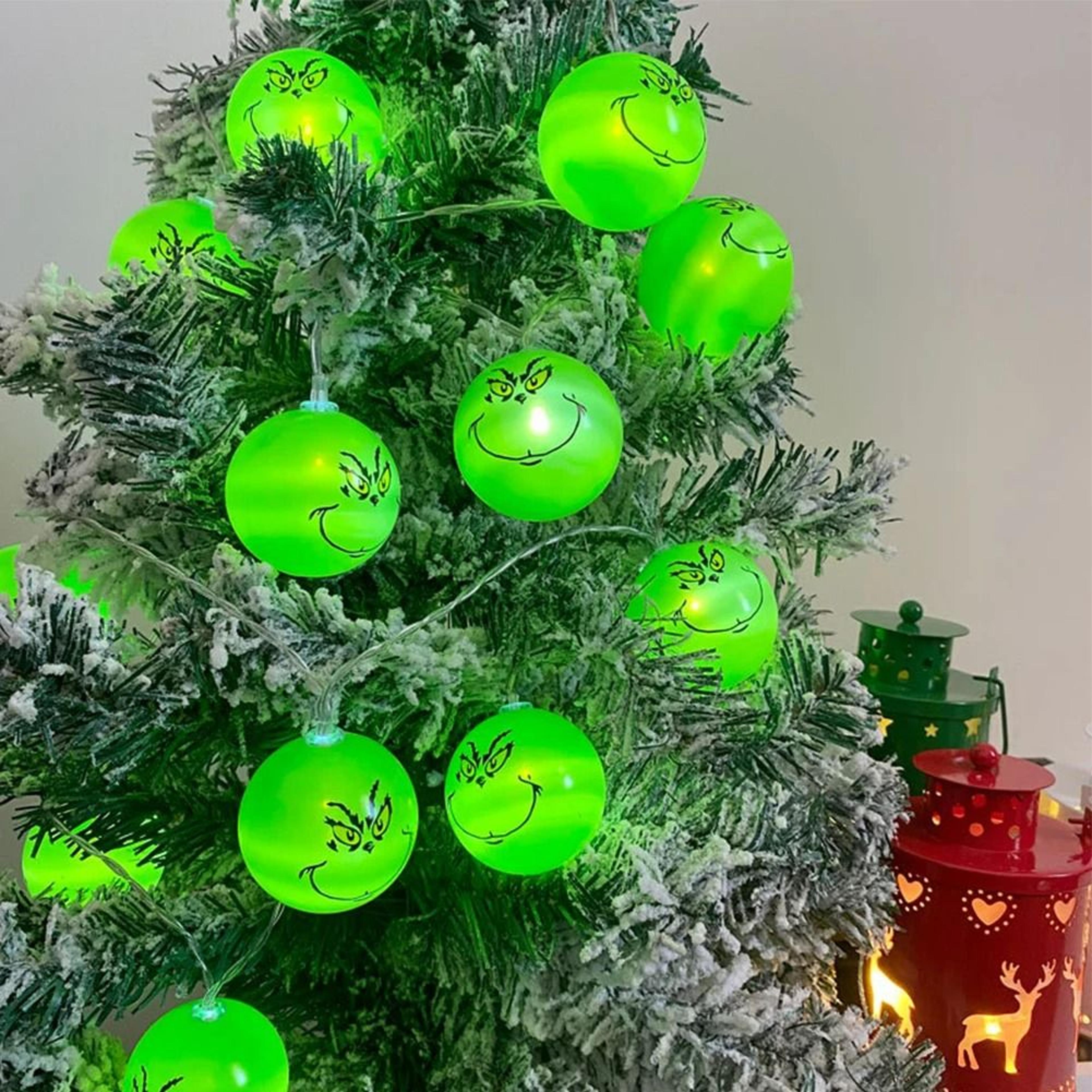 halloween & holiday funny green ball string lights