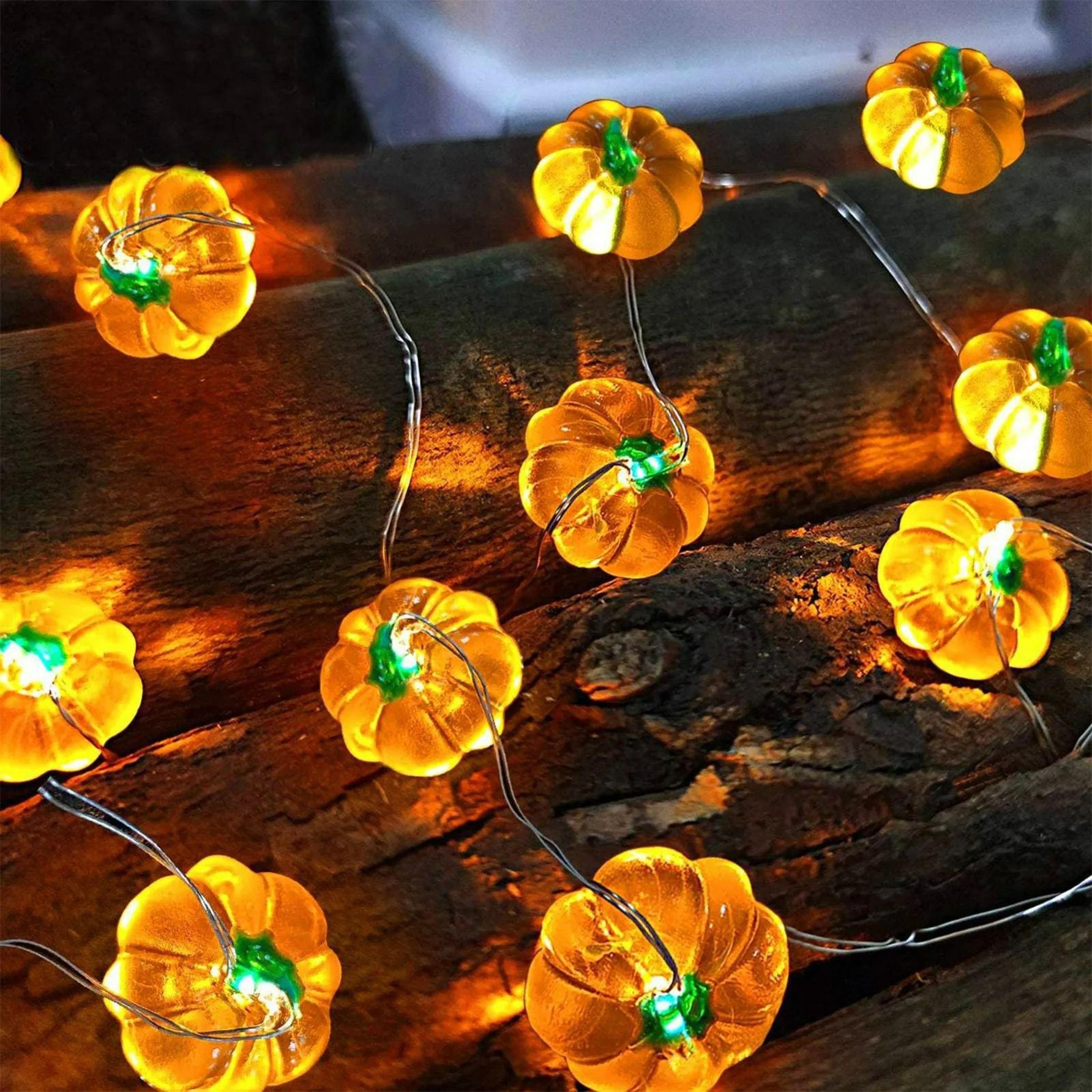 pumpkin & horror eyeball led string lights
