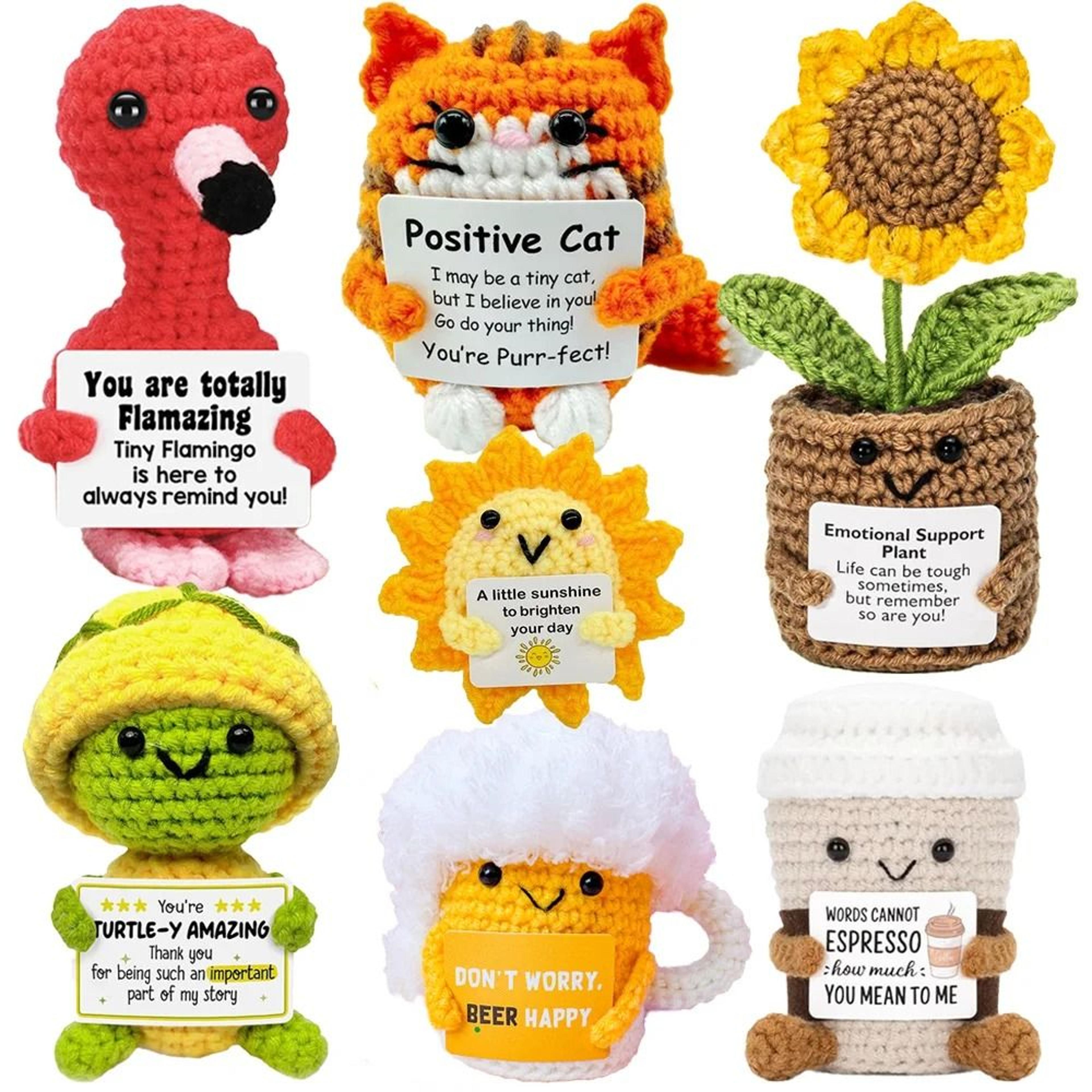 positive energy pocket hug crochet doll