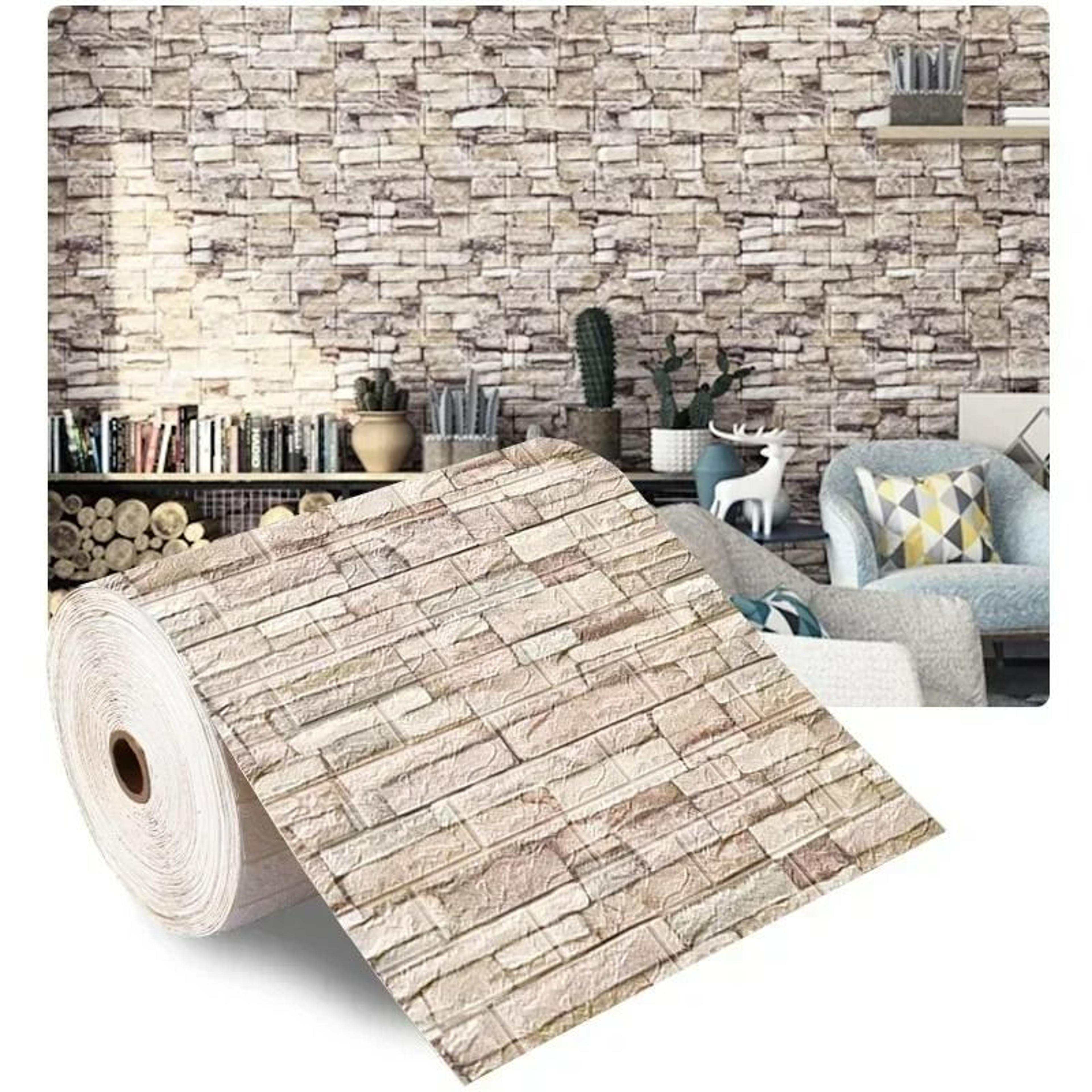 3d antique foam brick self-adhesive wallpaper