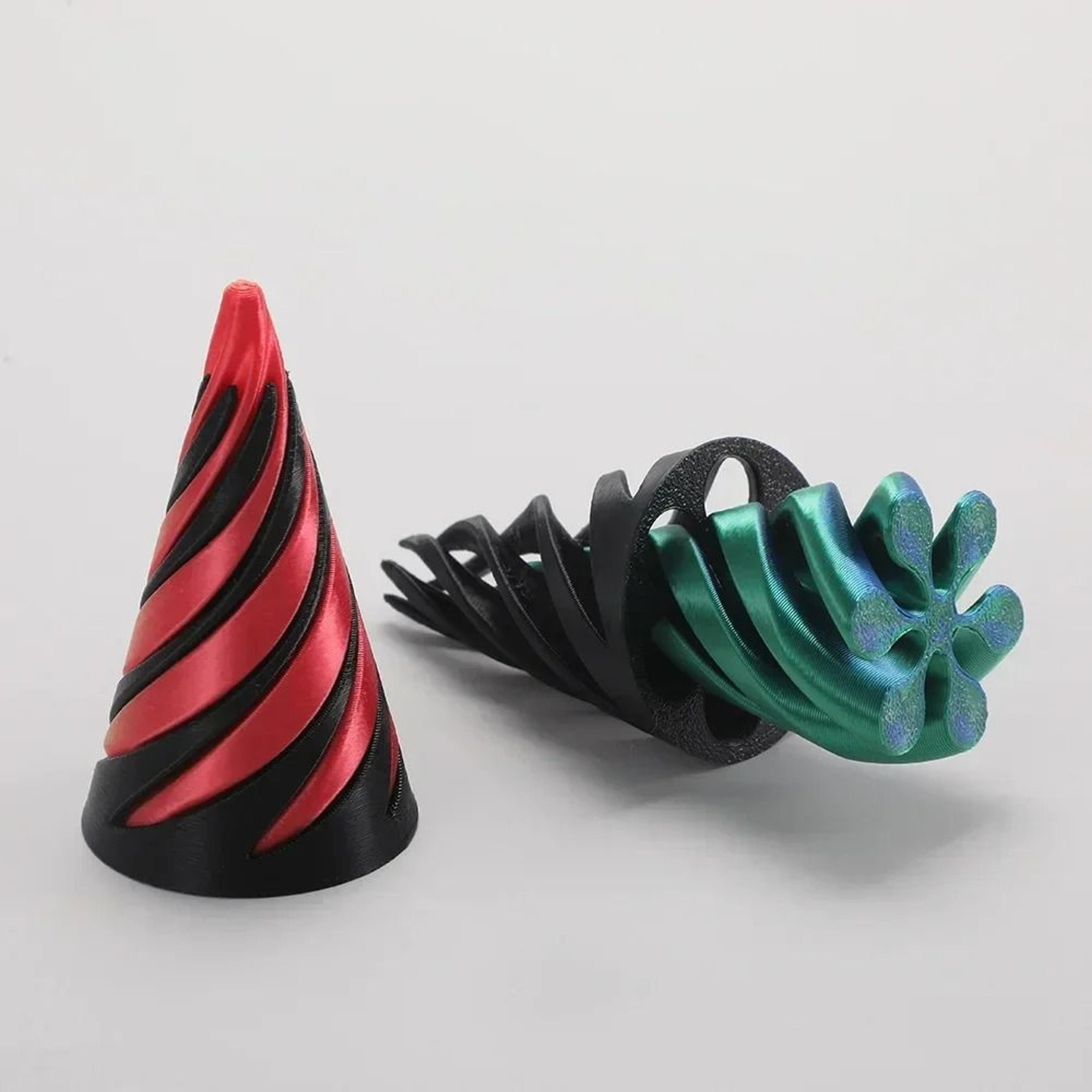 3d printed helix screw passthrough sculpture