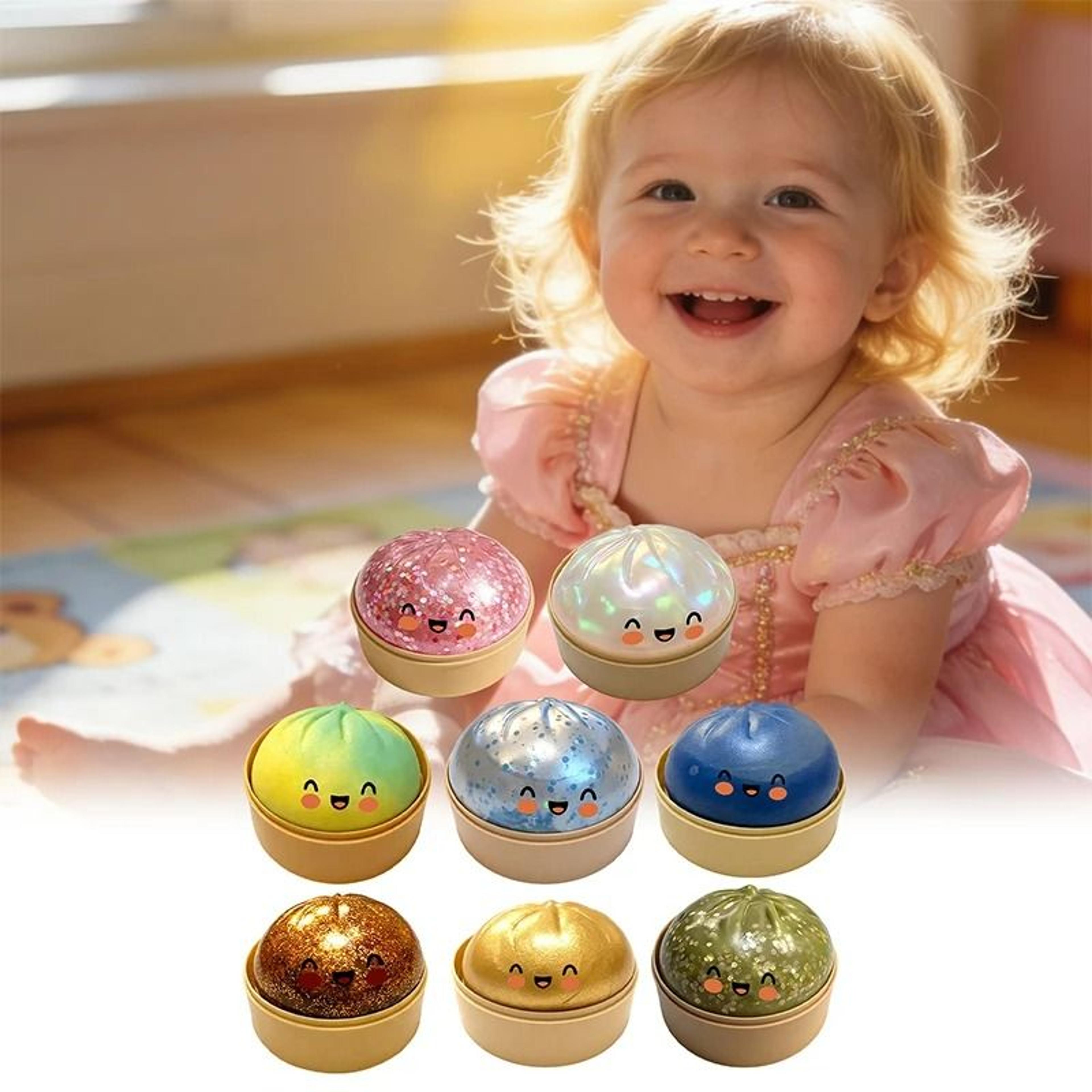 simulation flashing dumpling sensory squeeze toy