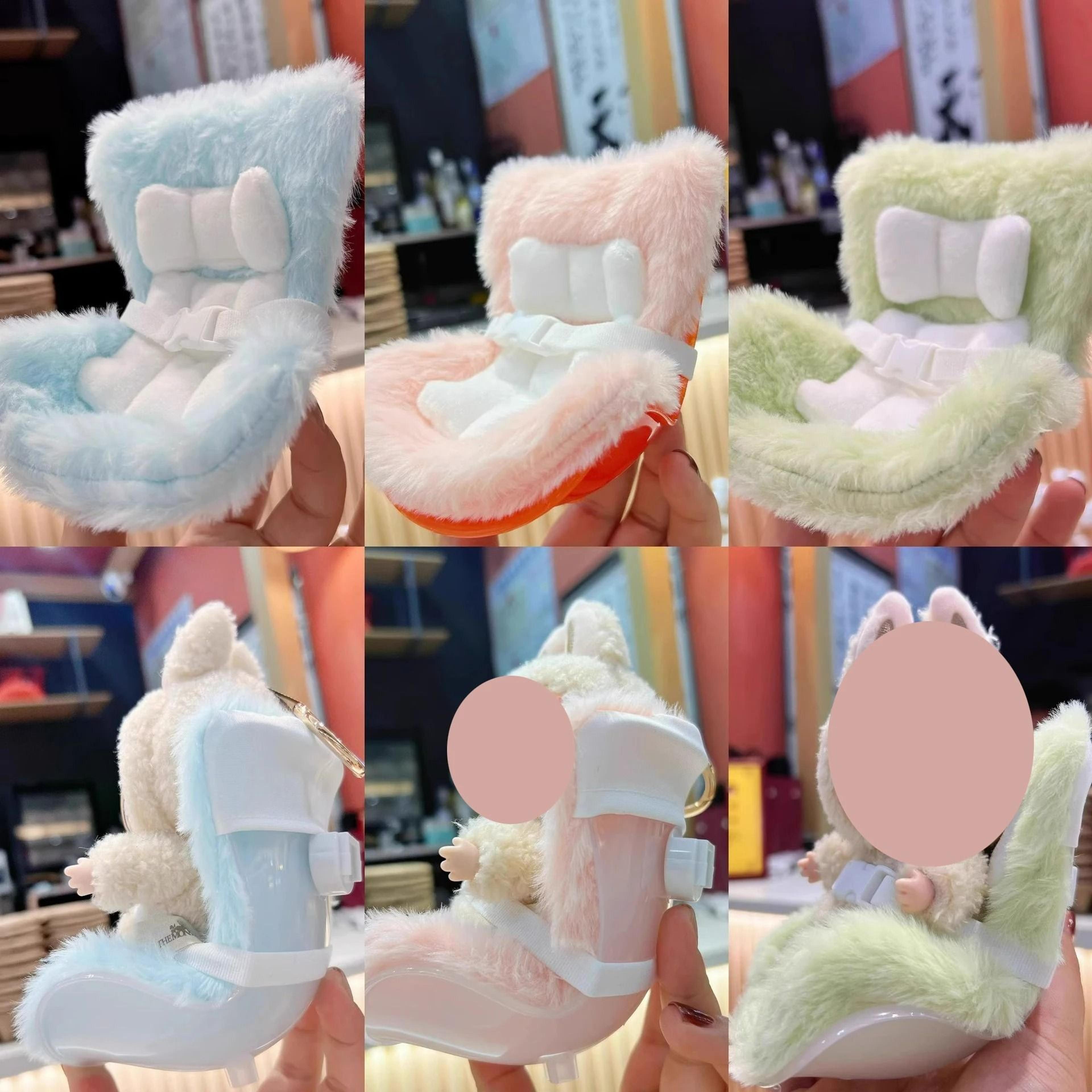 miniature car safety seat for 6.7 in plush dolls