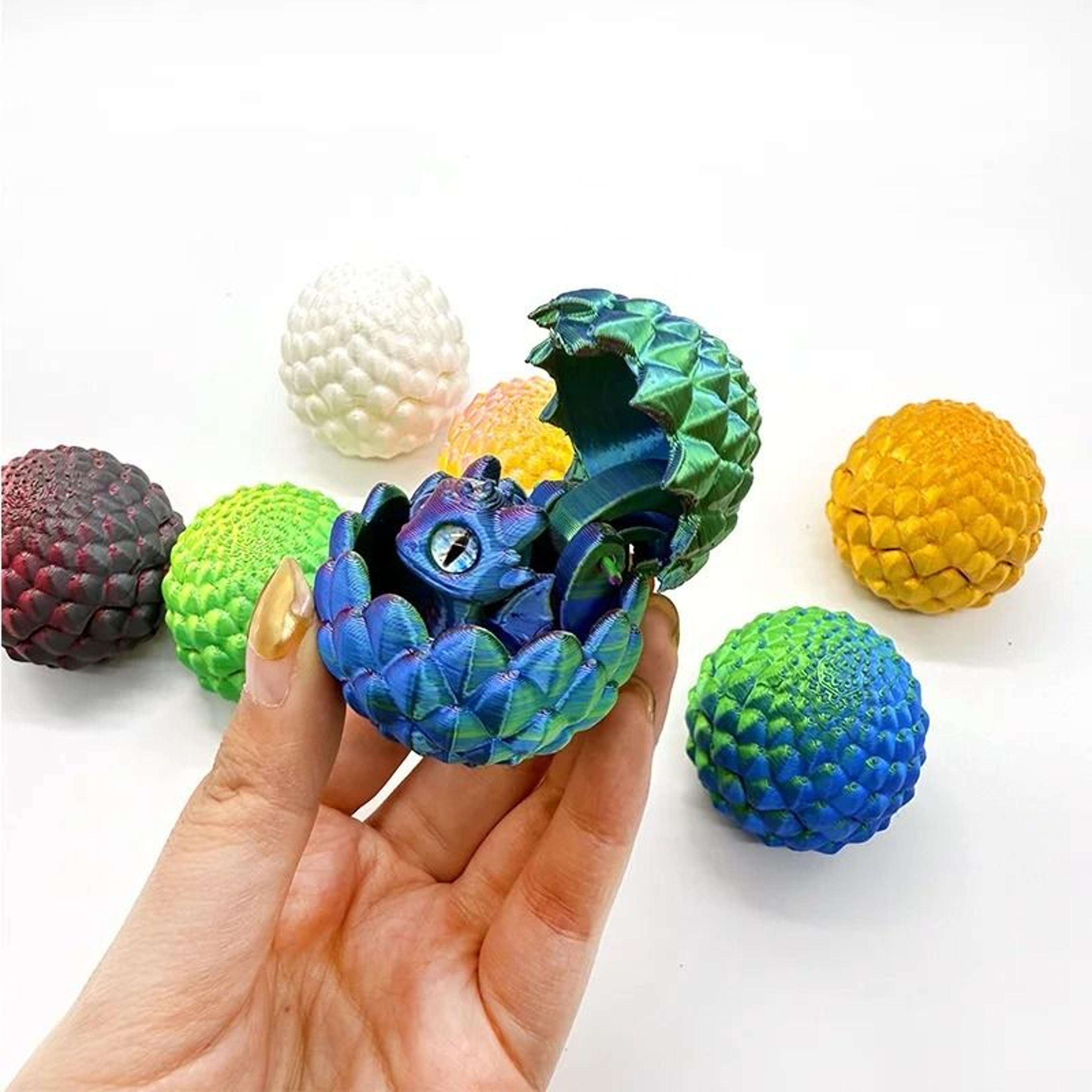 3d printed hatching dragon in egg statue
