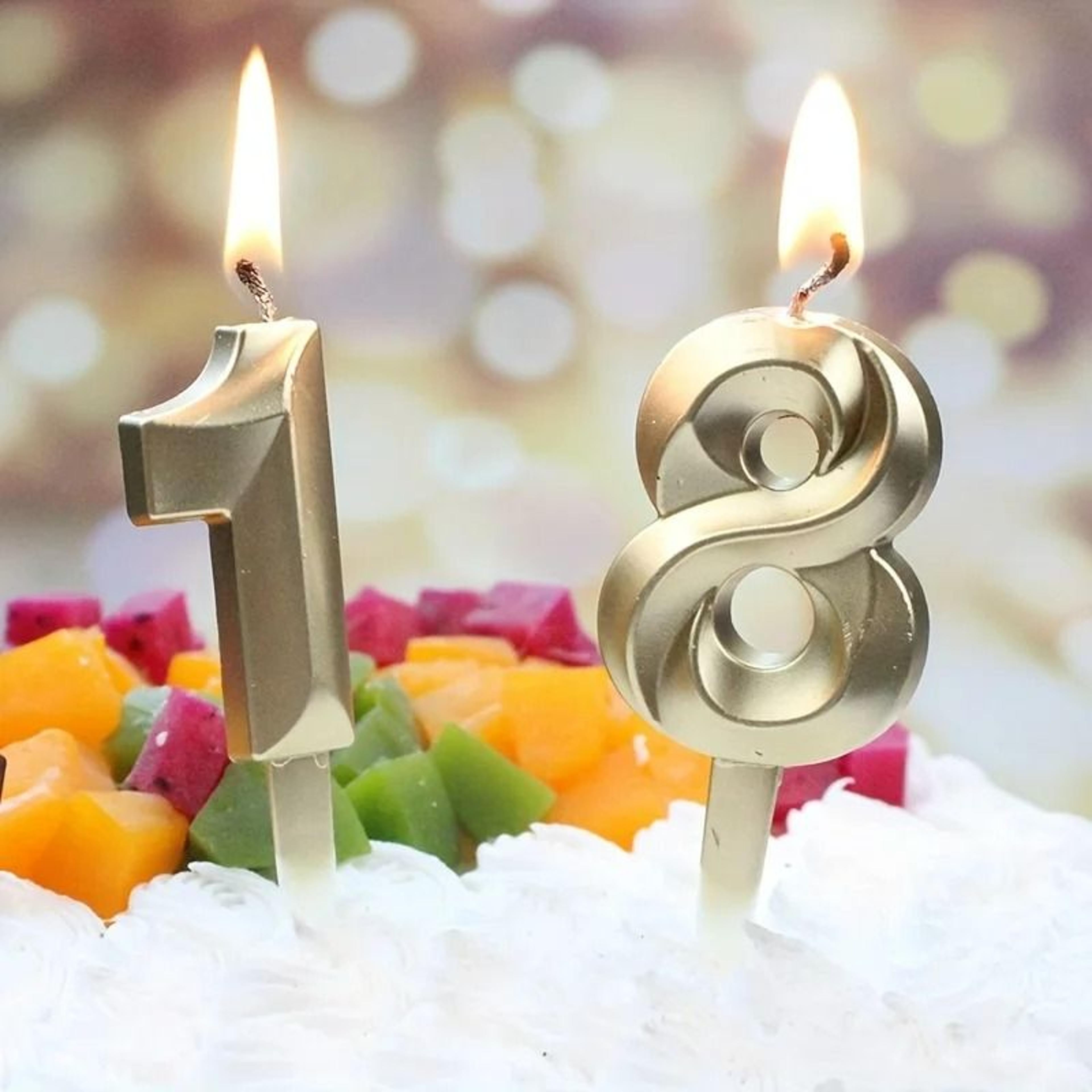 creative gold diamond number candle